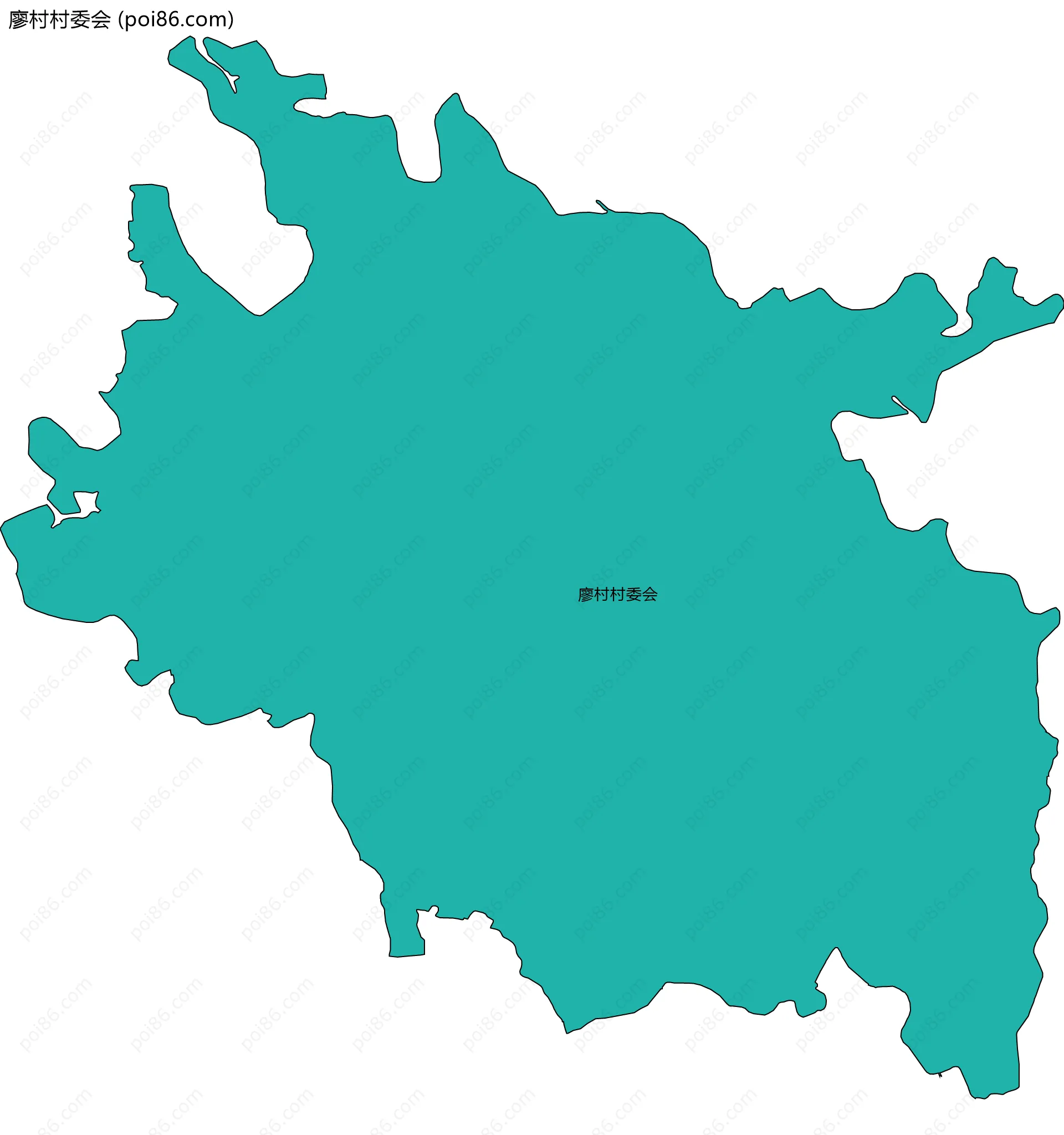 廖村村委会边界地图