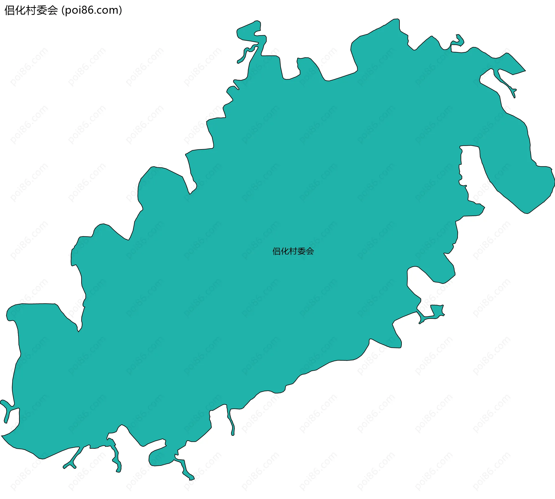 侣化村委会边界地图