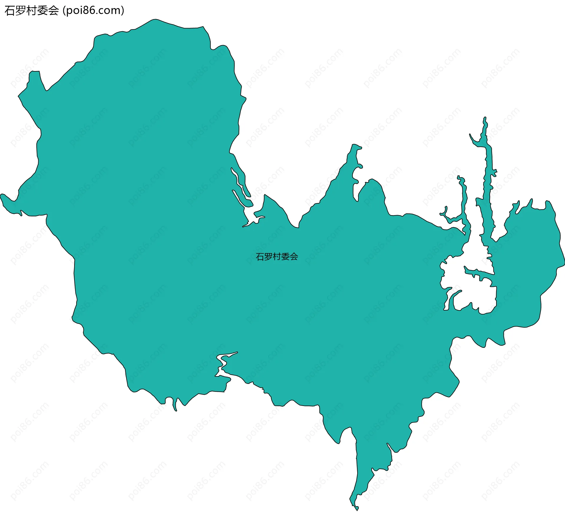 石罗村委会边界地图