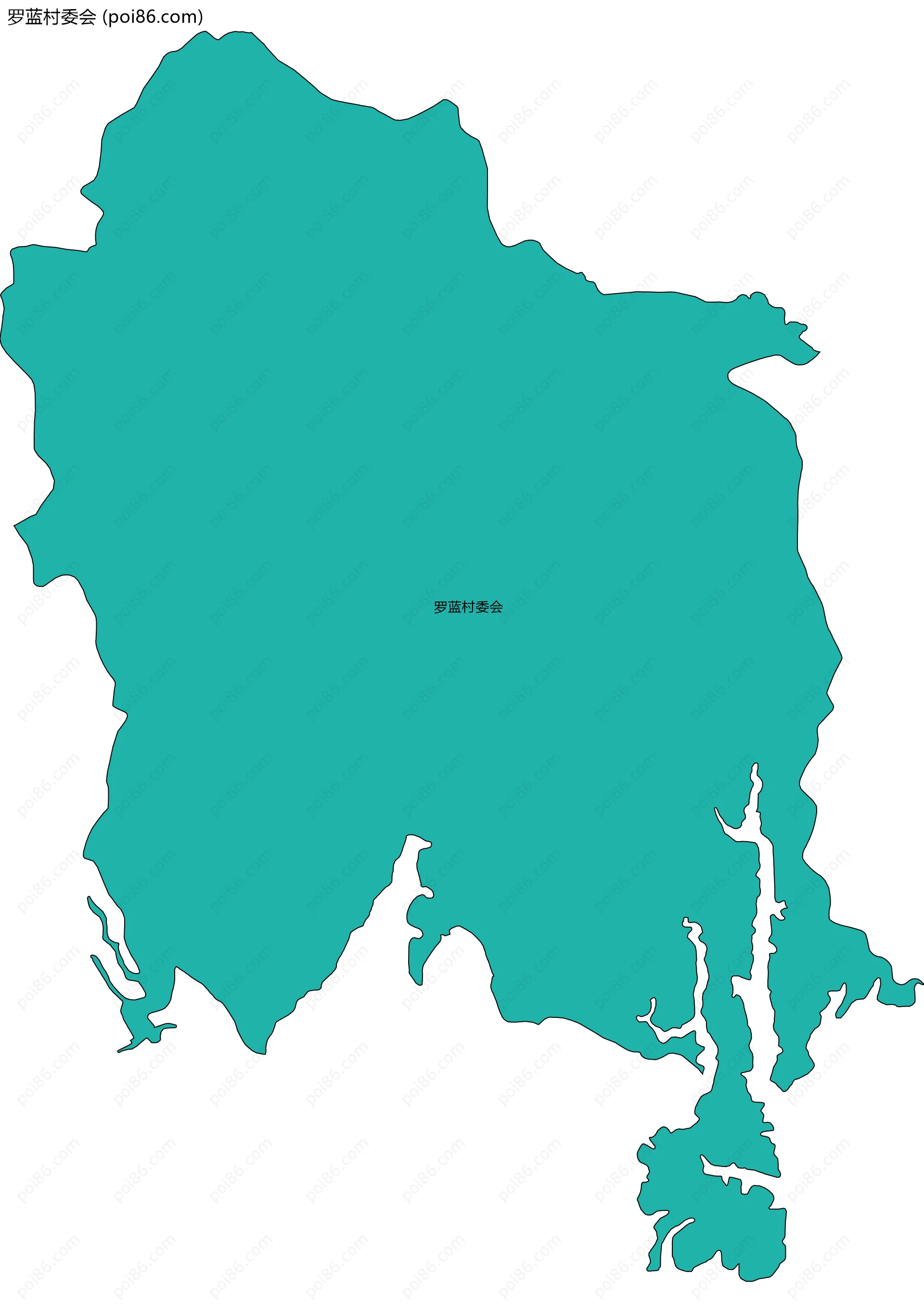 罗蓝村委会边界地图