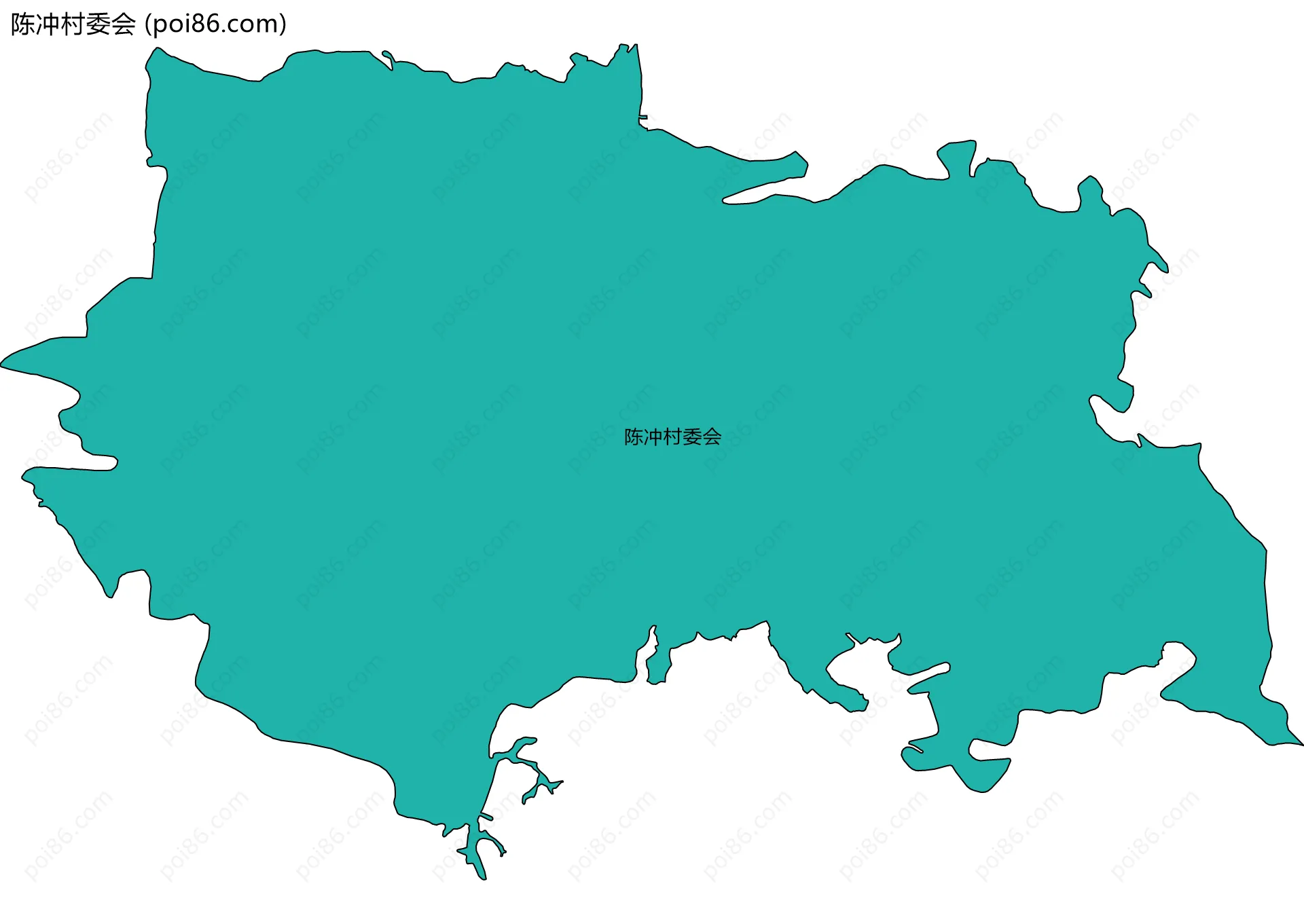 陈冲村委会边界地图