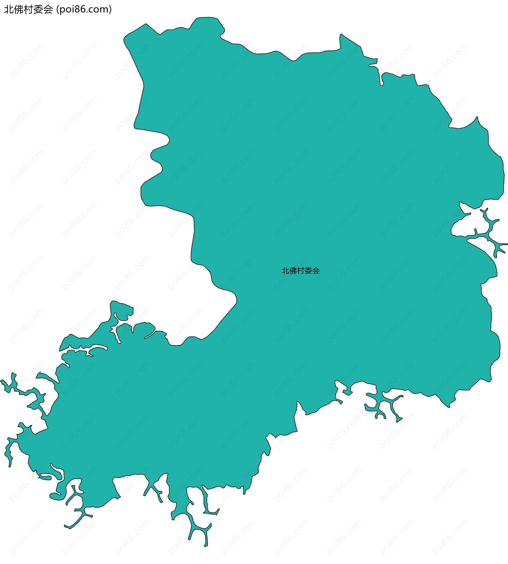 北佛村委会边界地图