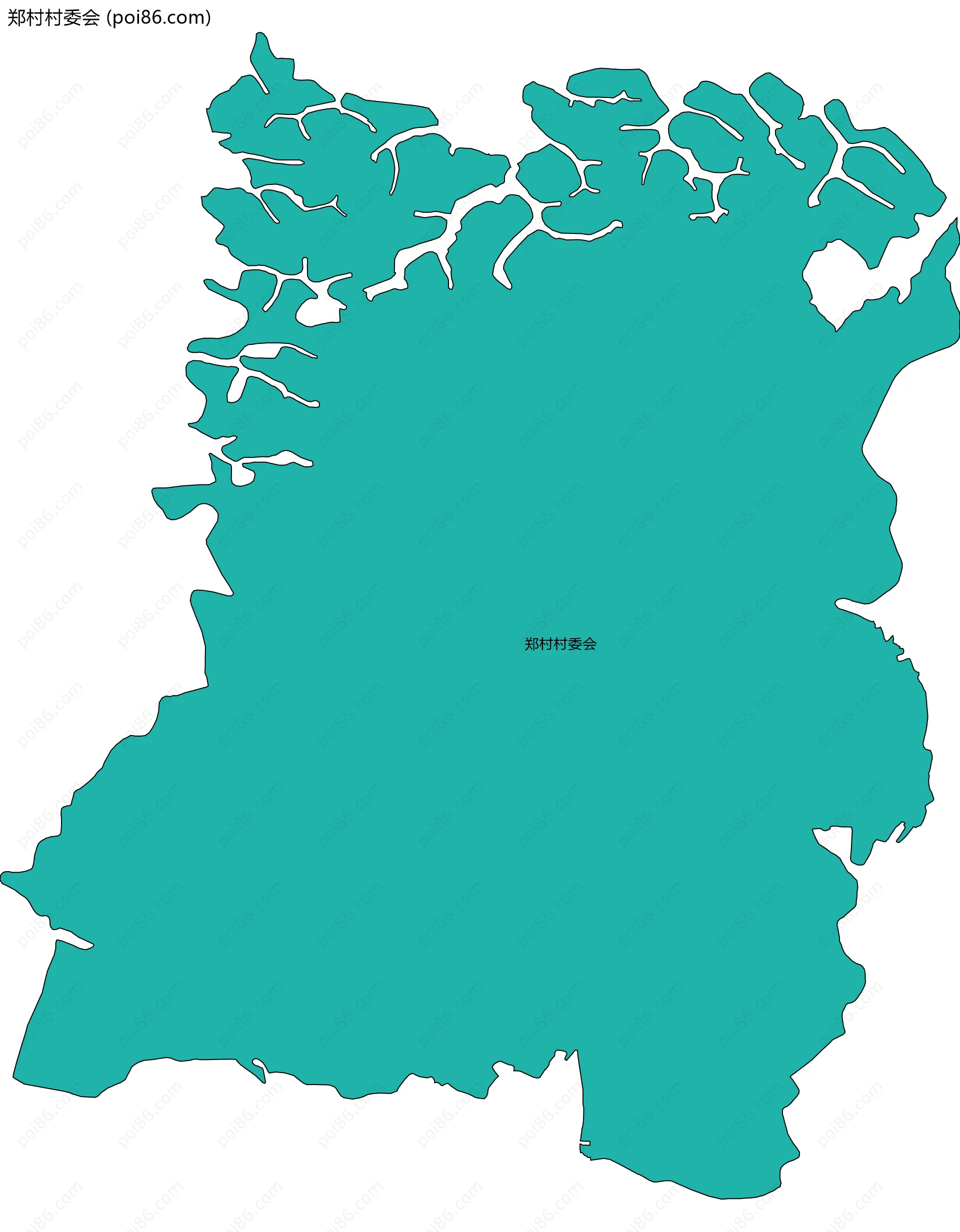 郑村村委会边界地图