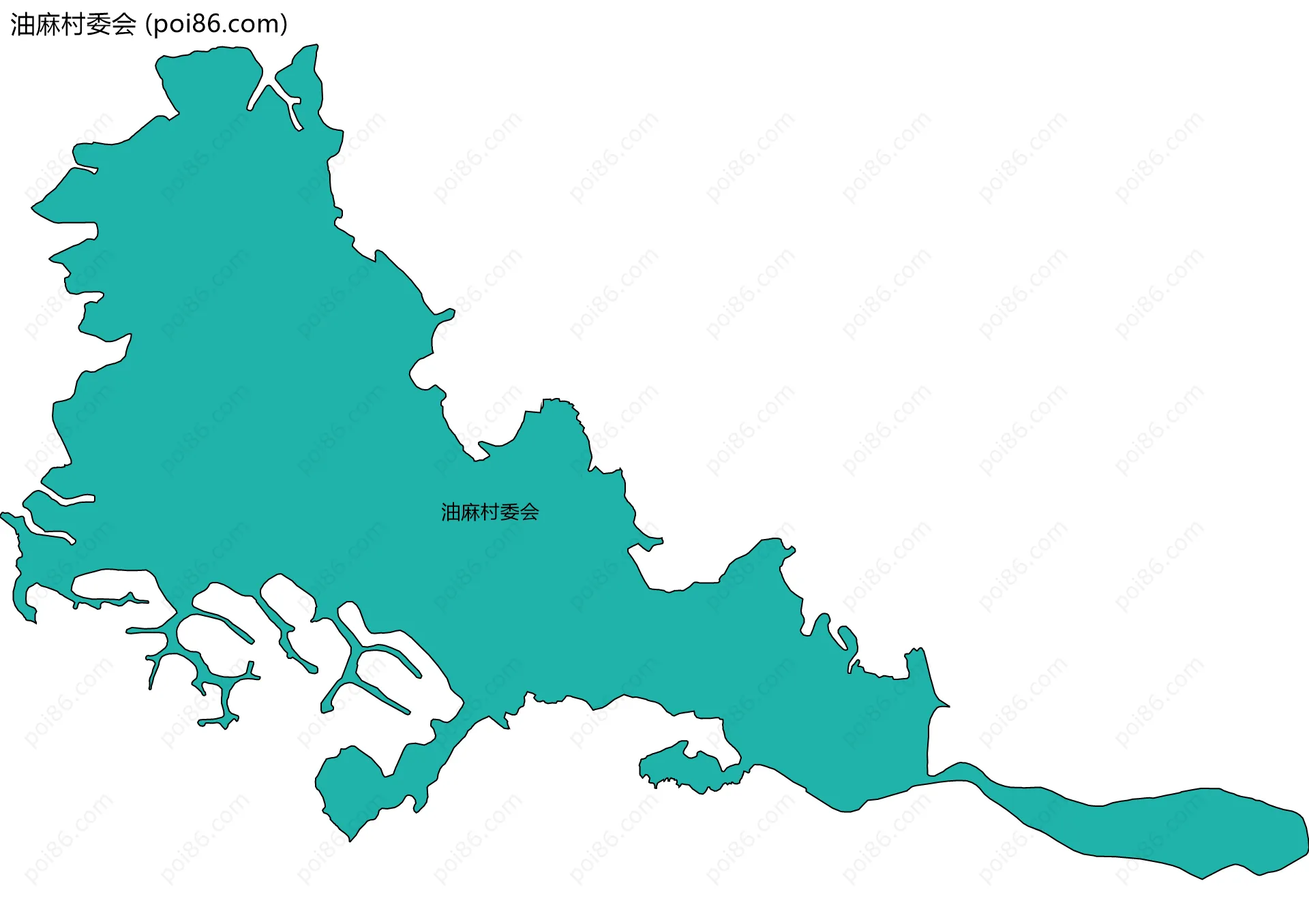 油麻村委会边界地图