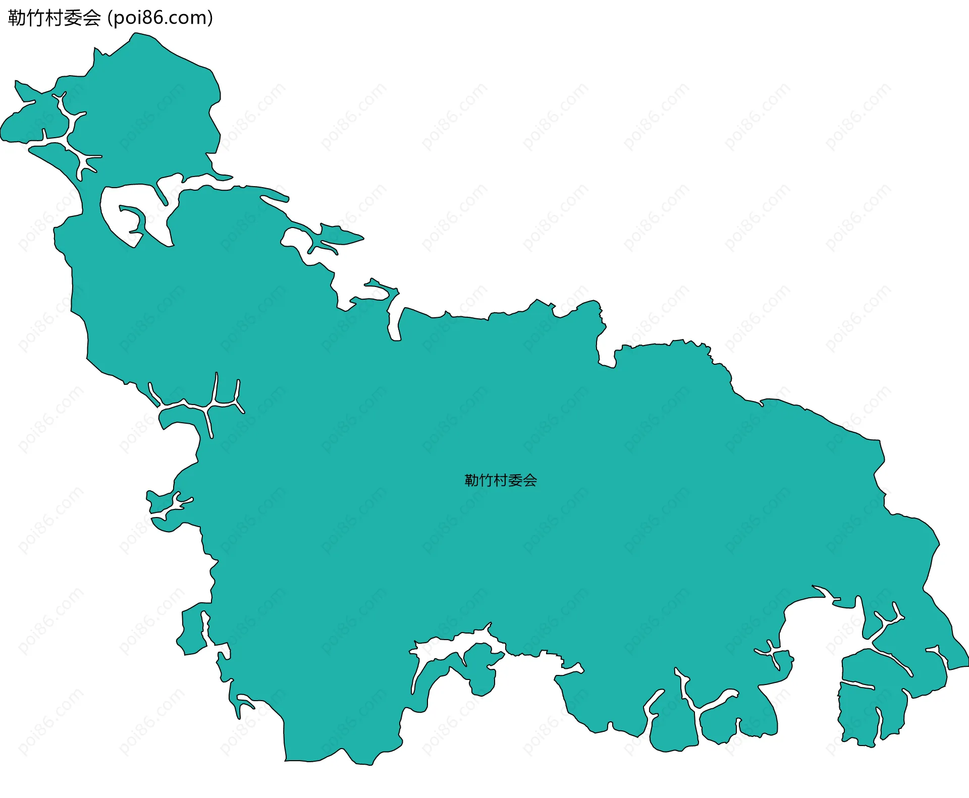 勒竹村委会边界地图