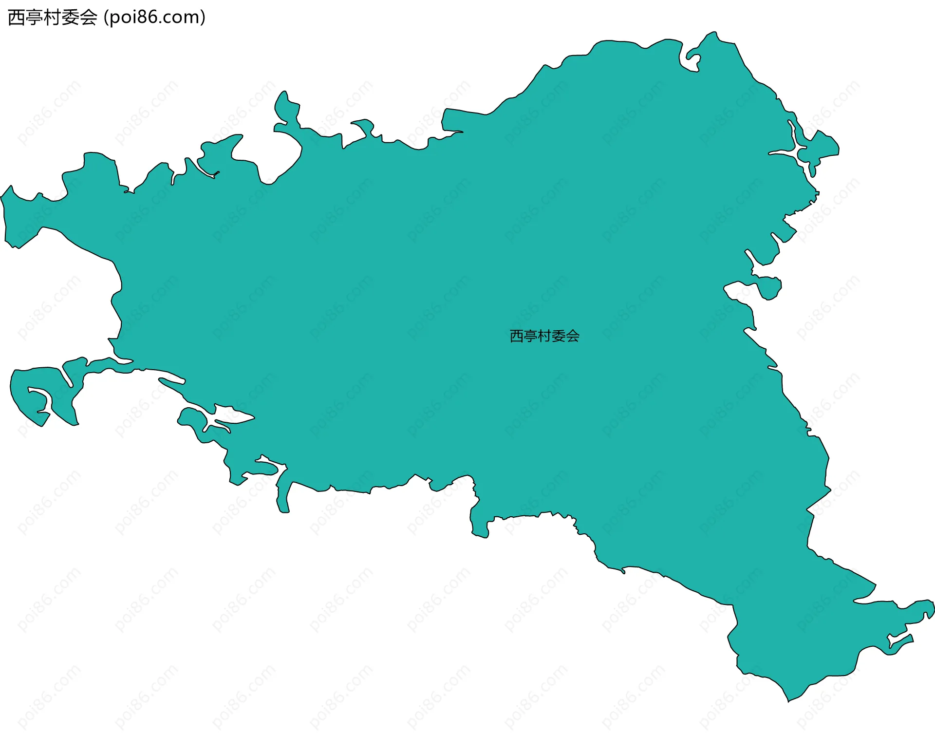 西亭村委会边界地图