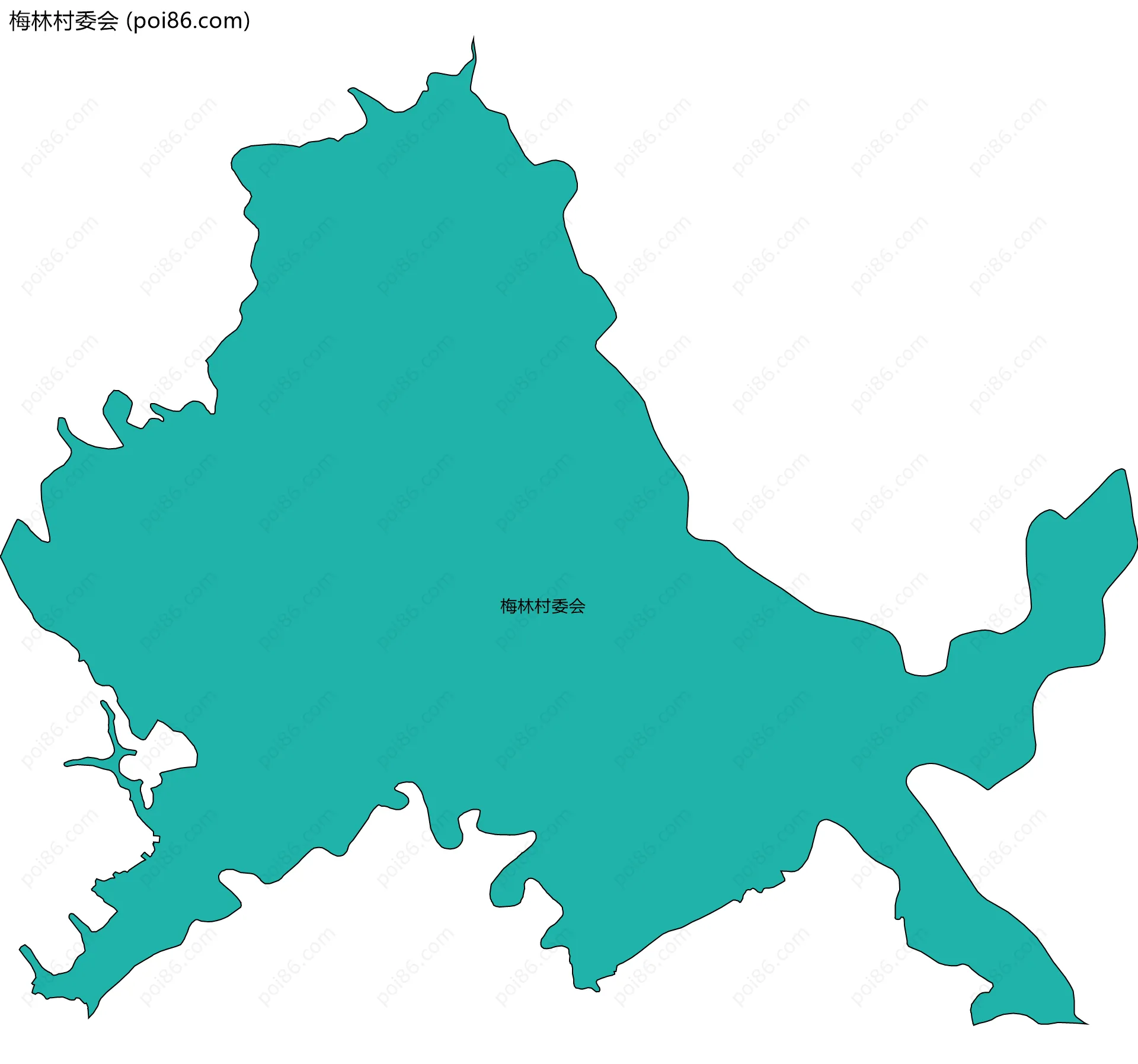 梅林村委会边界地图
