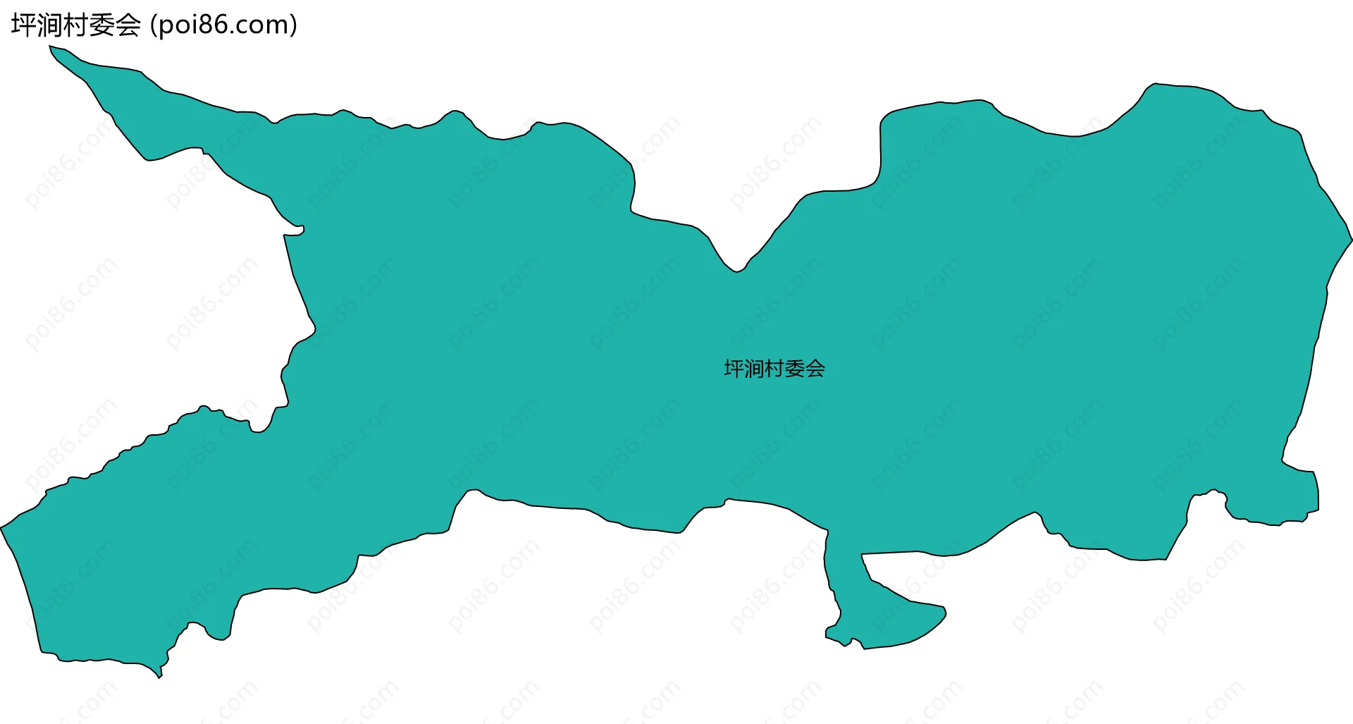 坪涧村委会边界地图
