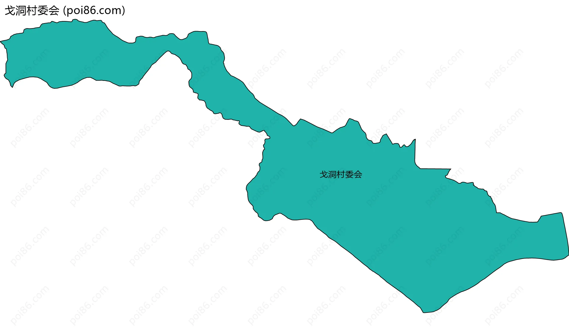 戈洞村委会边界地图
