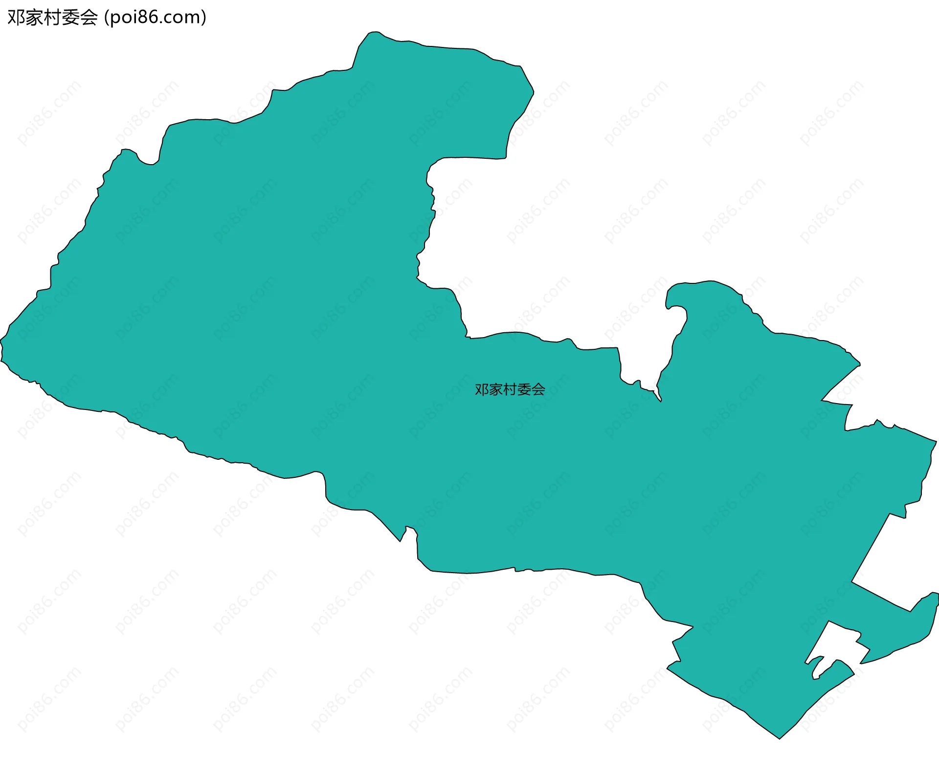 邓家村委会边界地图