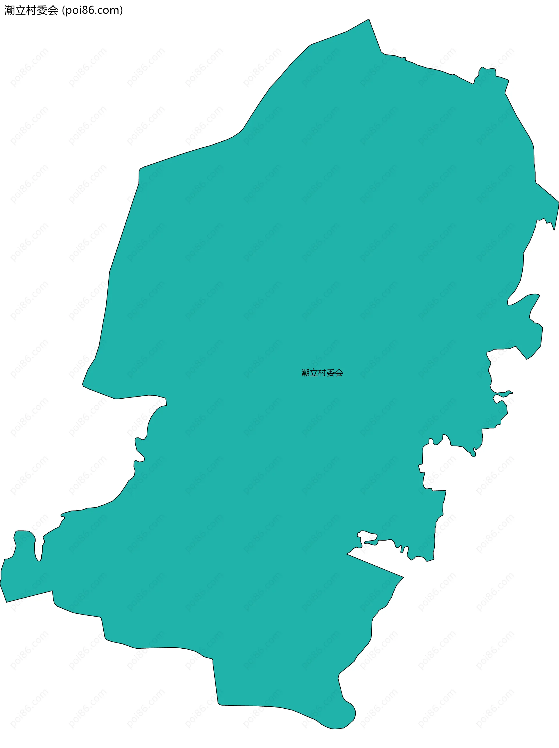 潮立村委会边界地图