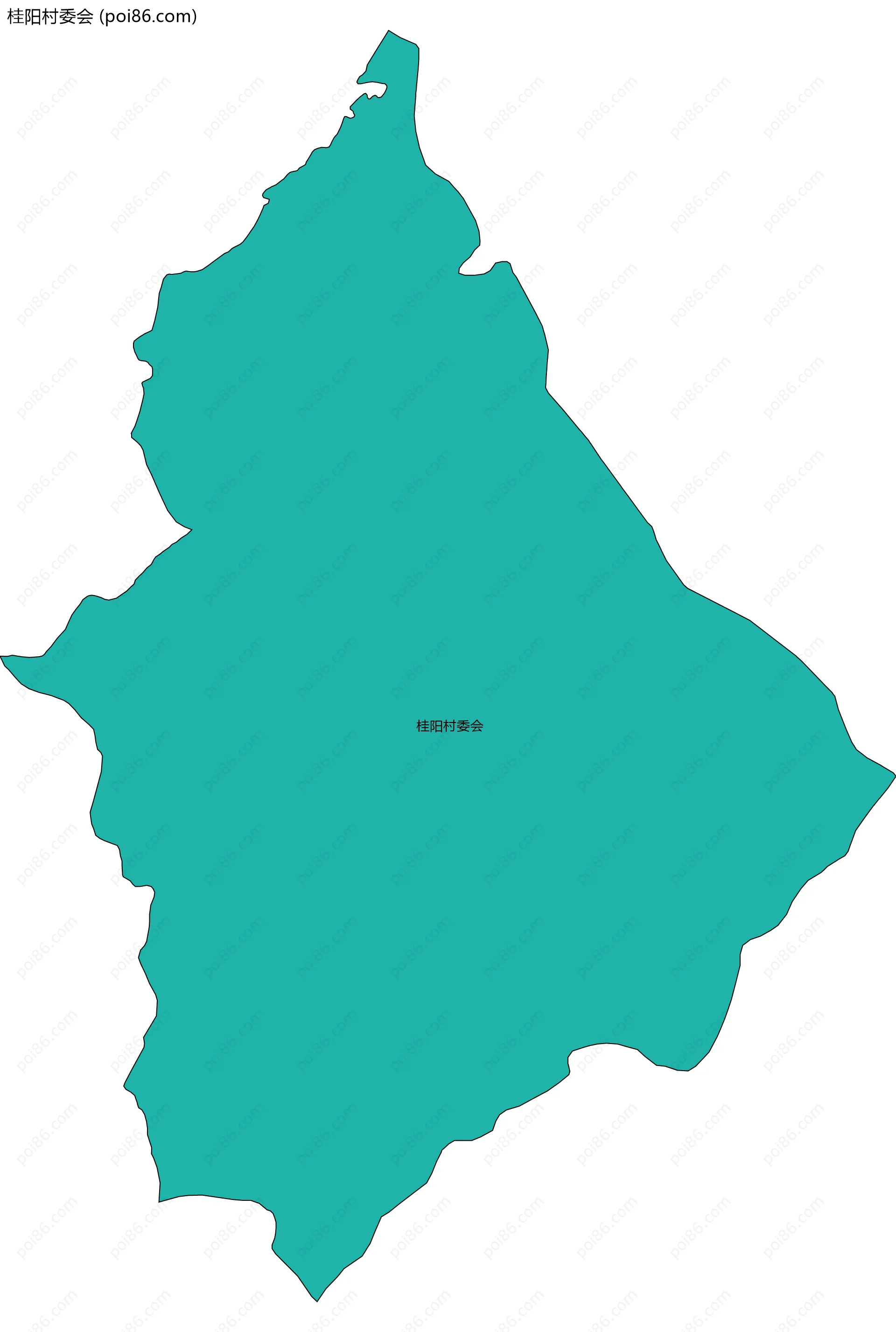 桂阳村委会边界地图