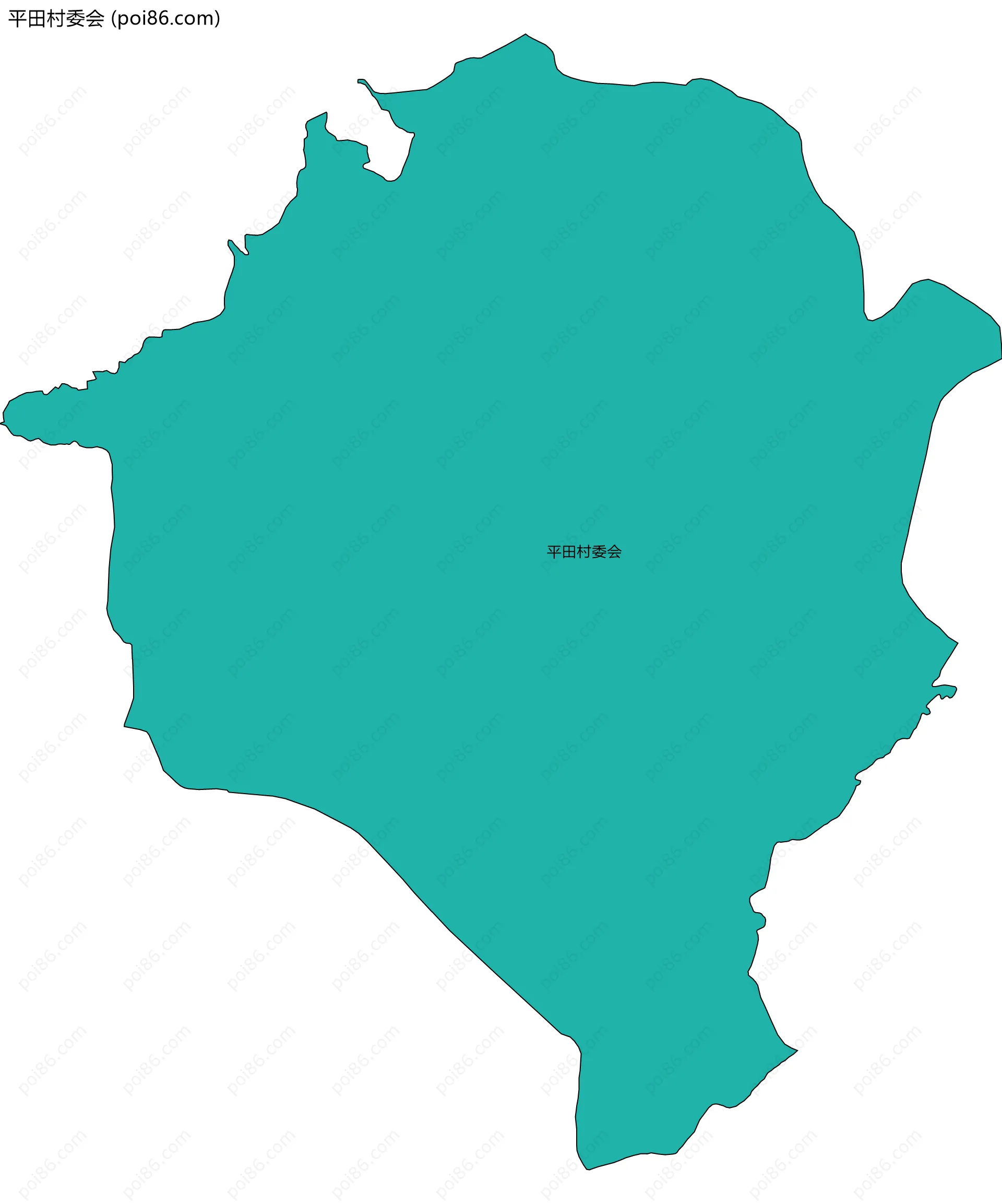 平田村委会边界地图