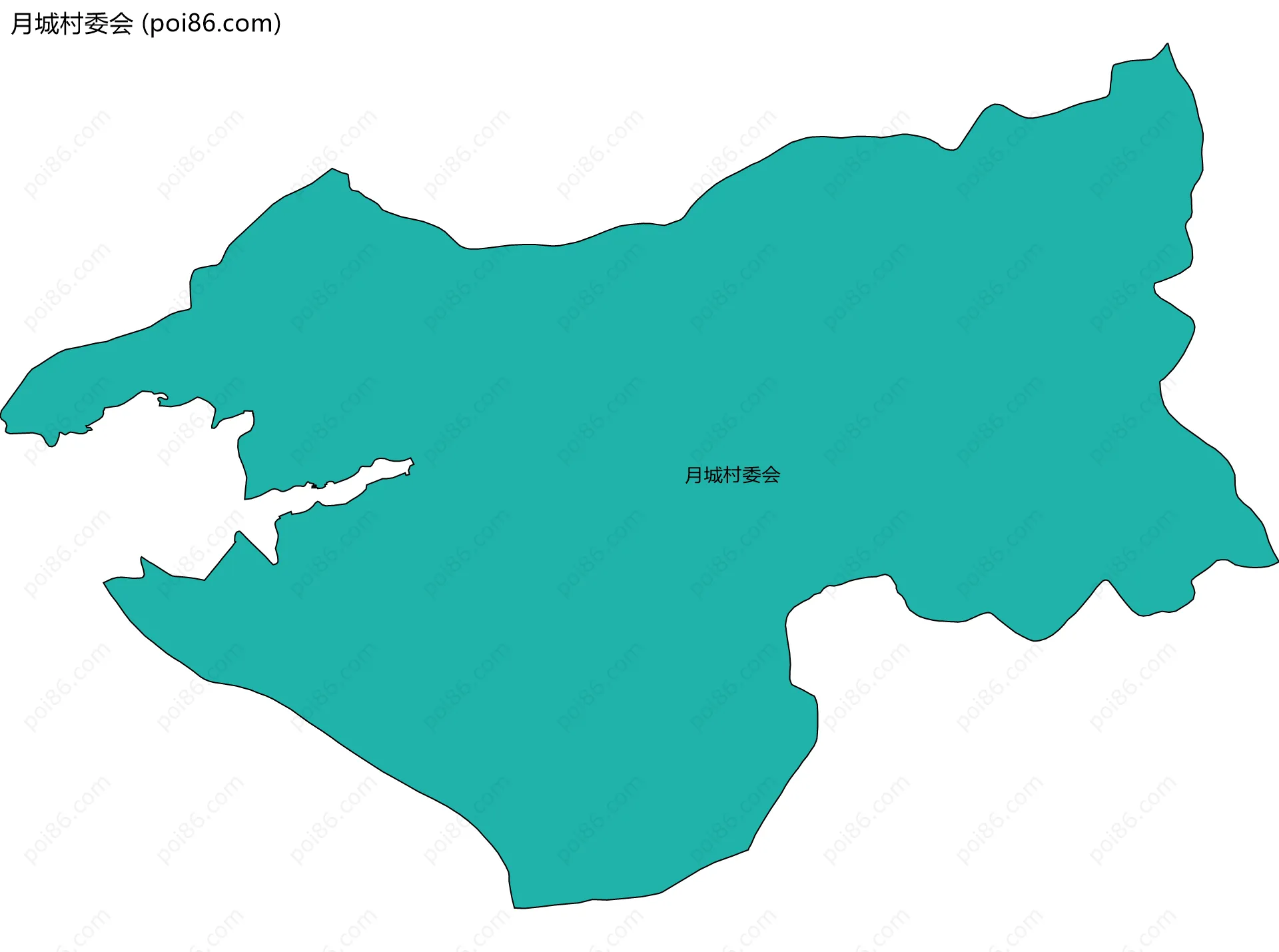 月城村委会边界地图