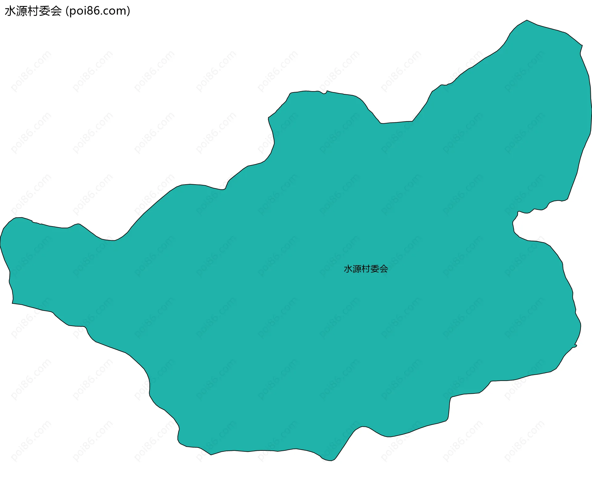 水源村委会边界地图