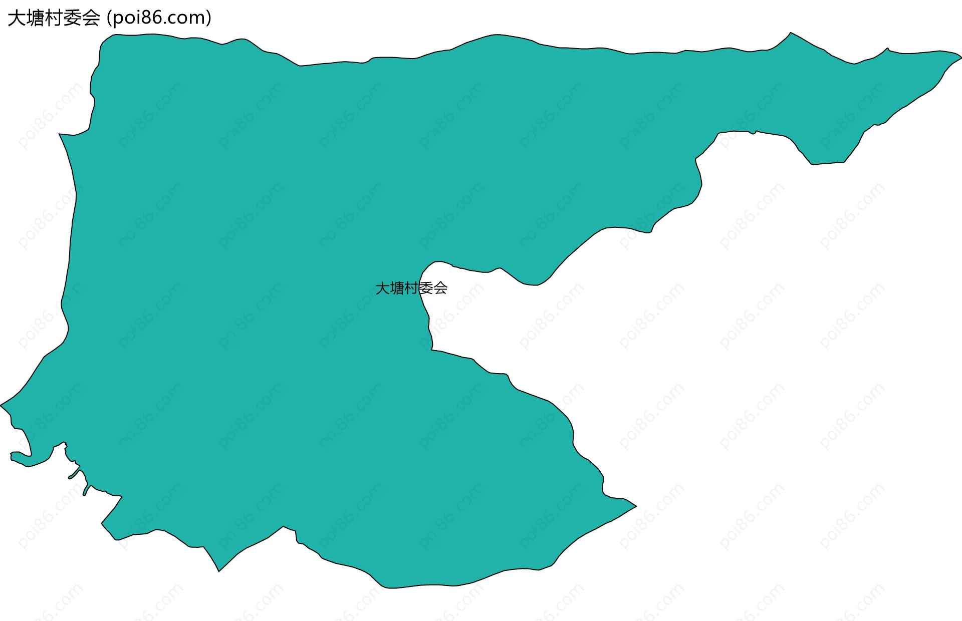 大塘村委会边界地图