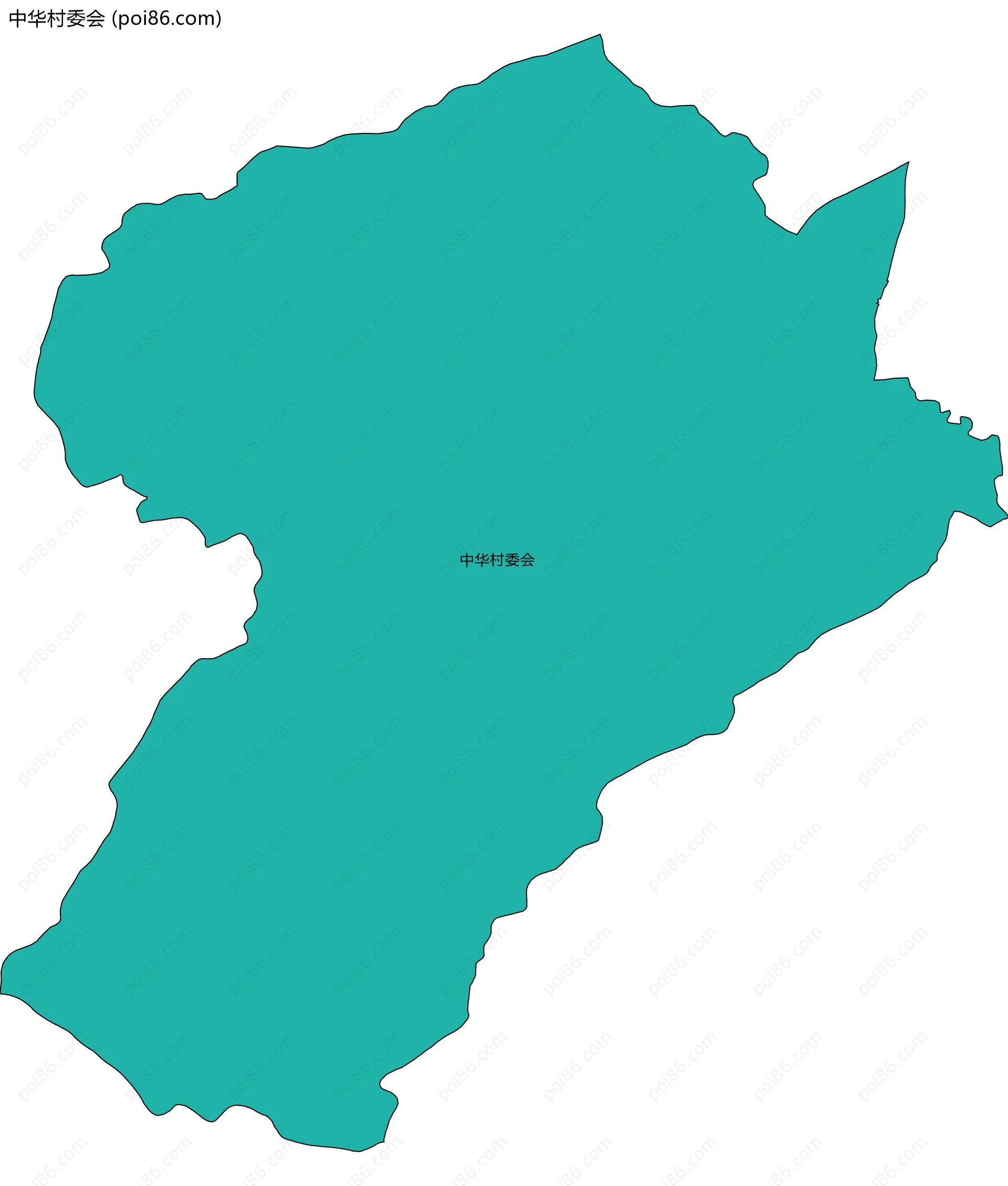 中华村委会边界地图