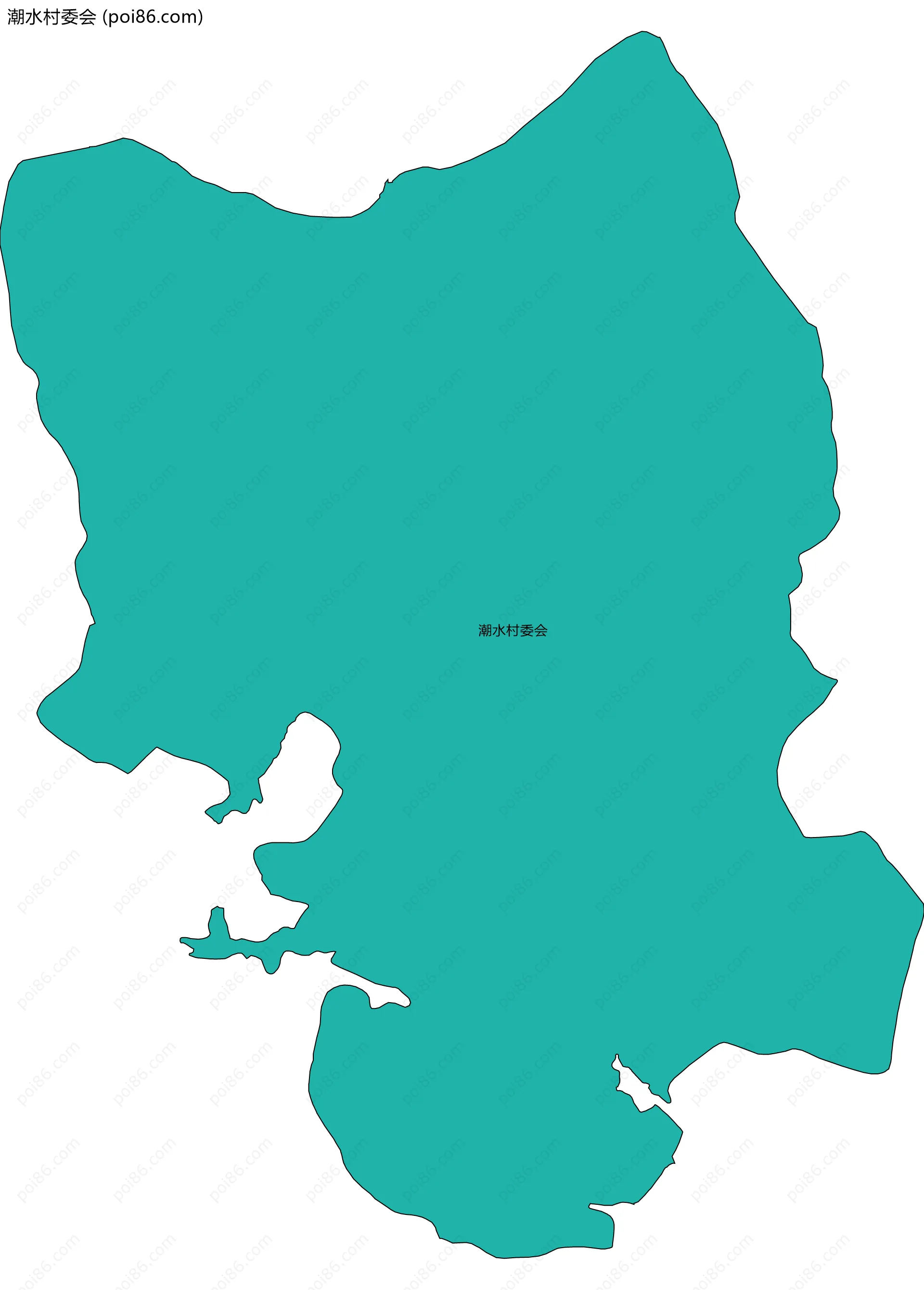 潮水村委会边界地图