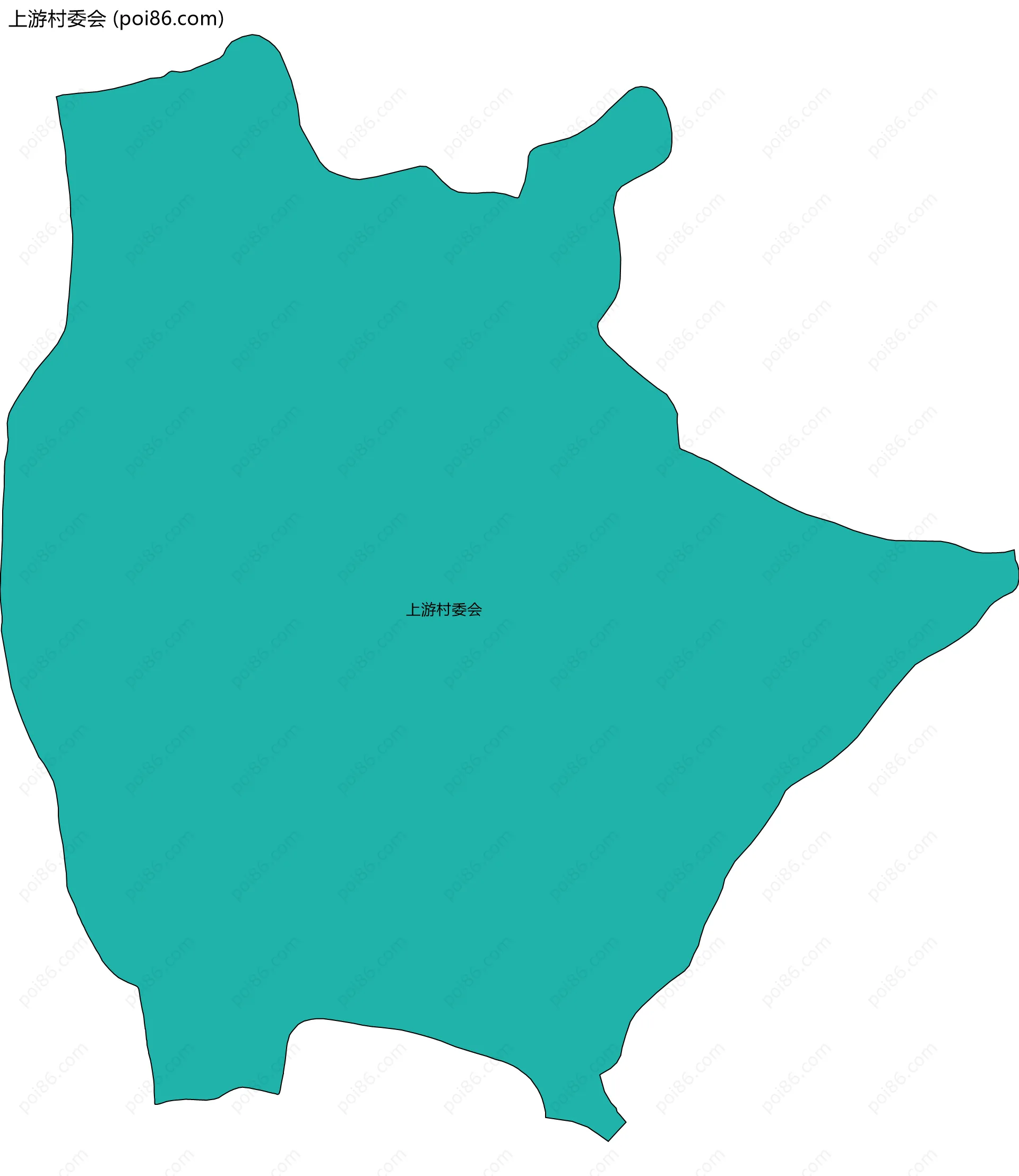 上游村委会边界地图