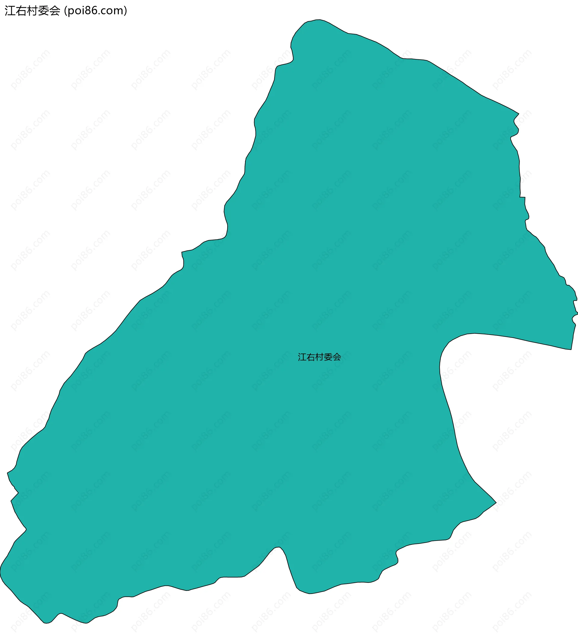 江右村委会边界地图