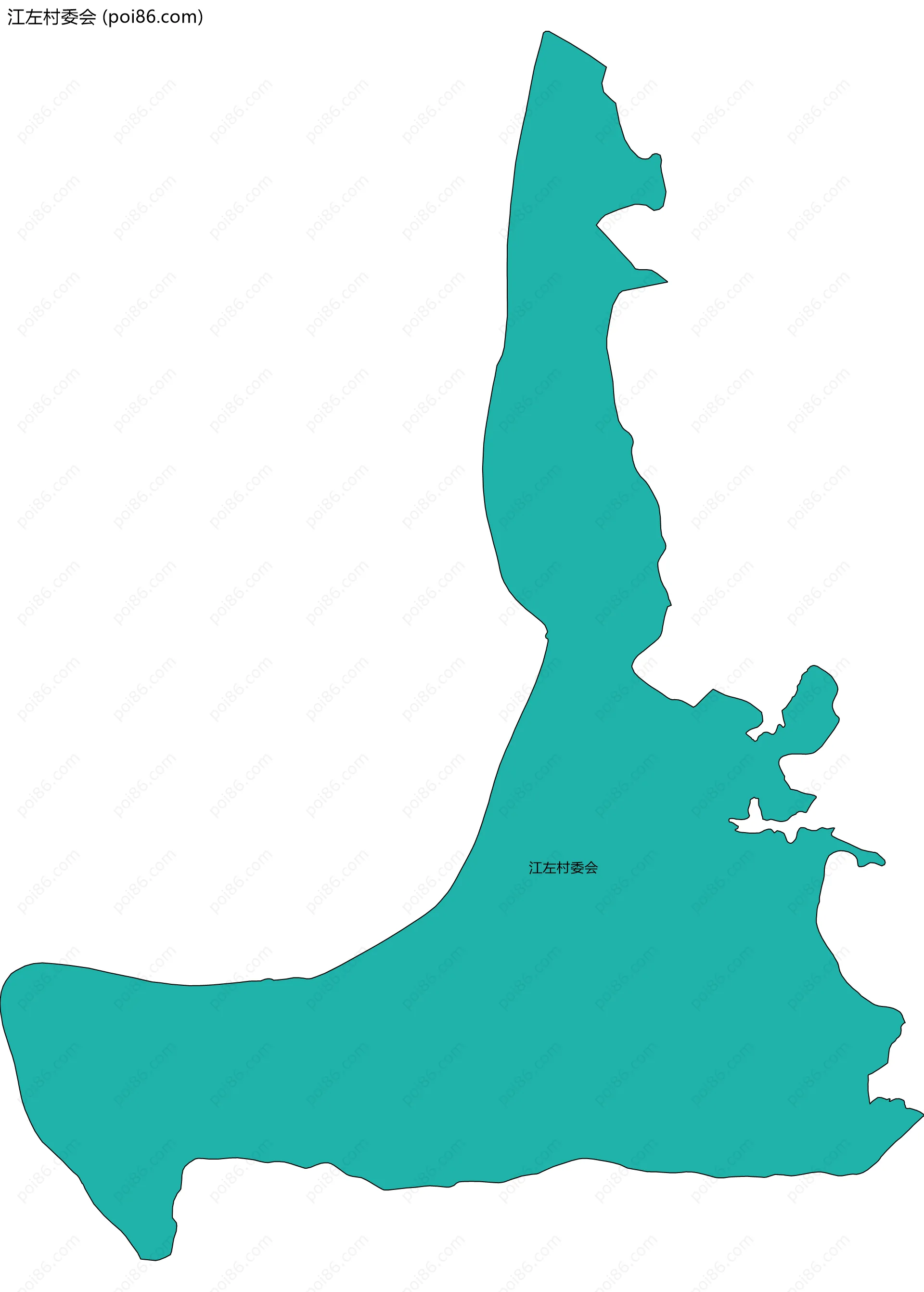 江左村委会边界地图