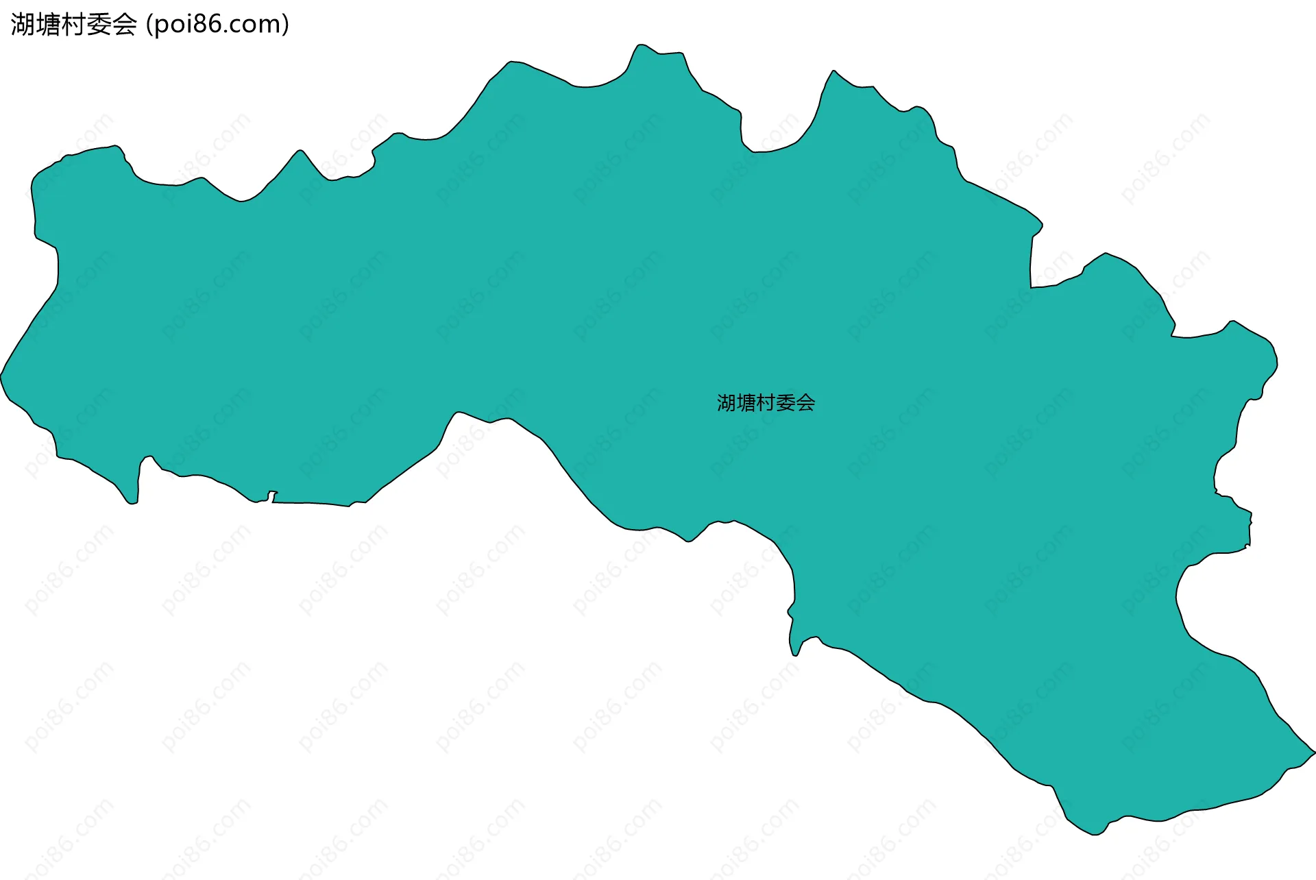 湖塘村委会边界地图