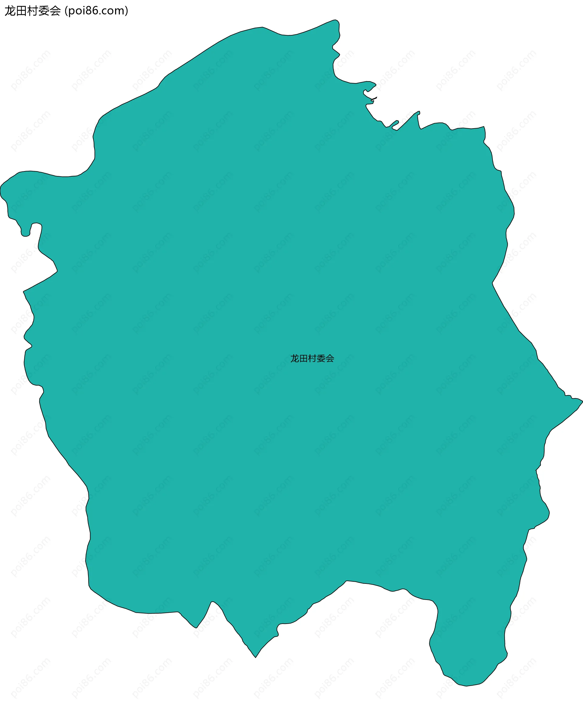 龙田村委会边界地图