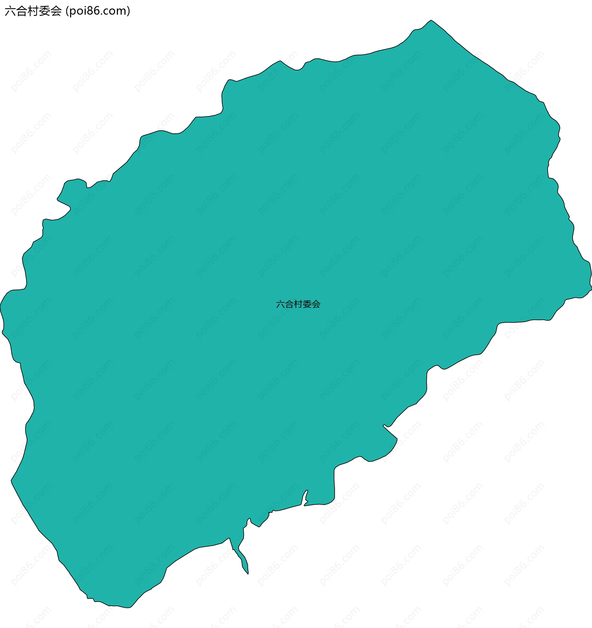 六合村委会边界地图