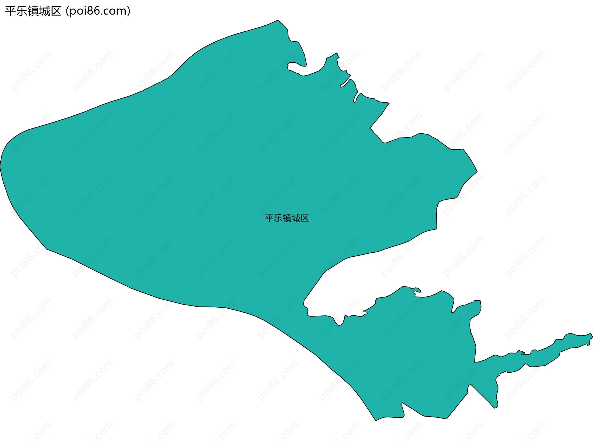 平乐镇城区边界地图