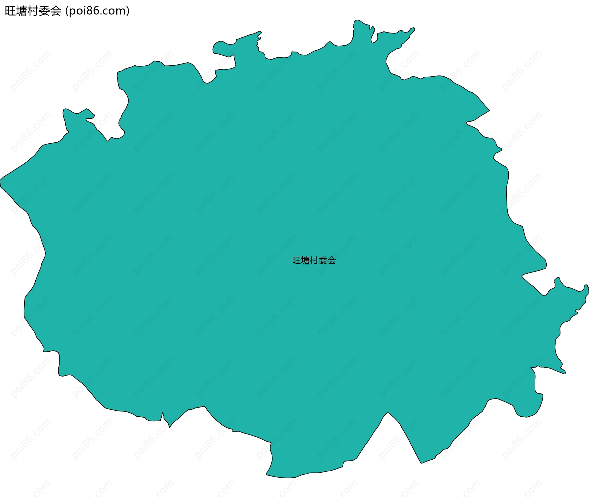 旺塘村委会边界地图