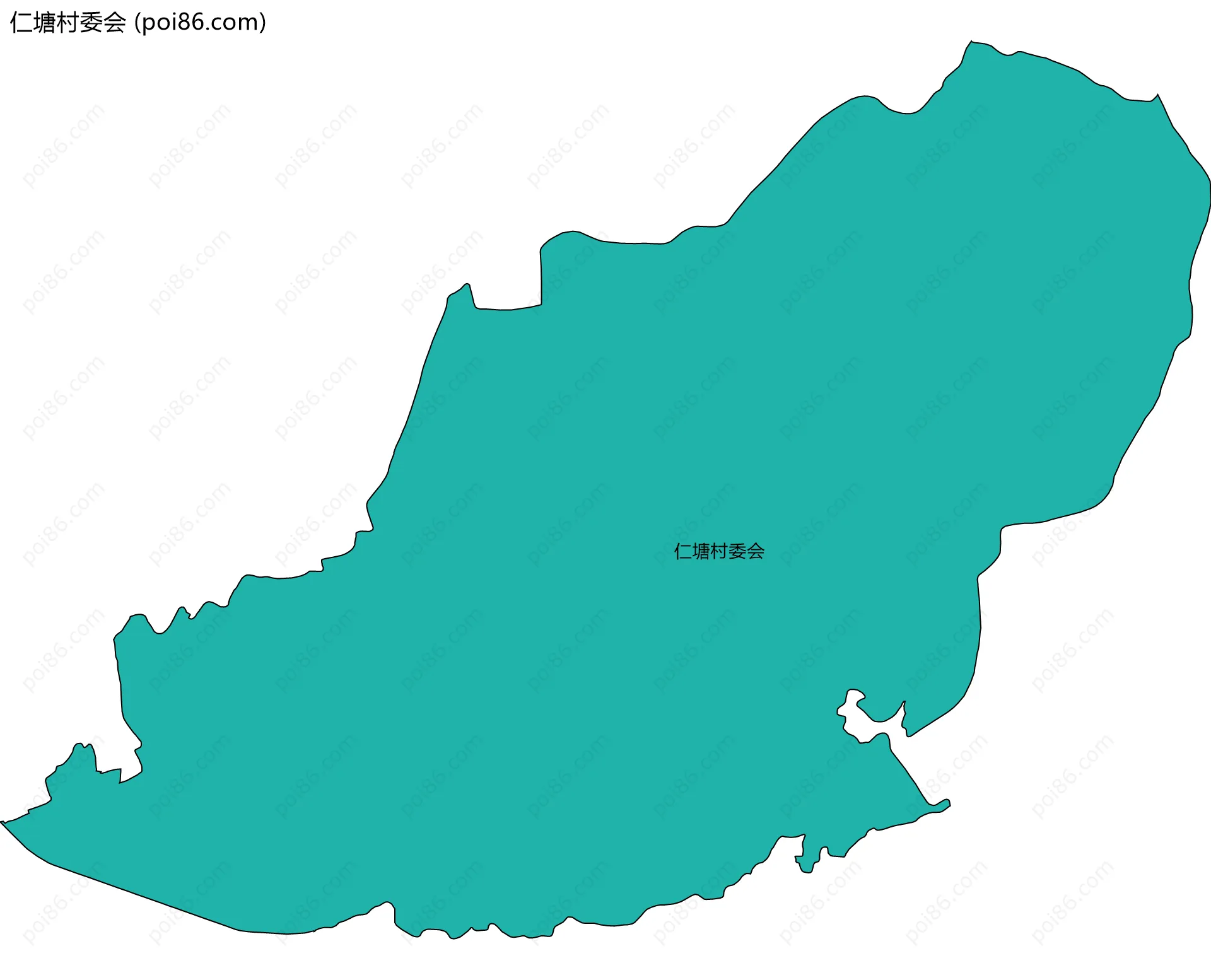 仁塘村委会边界地图