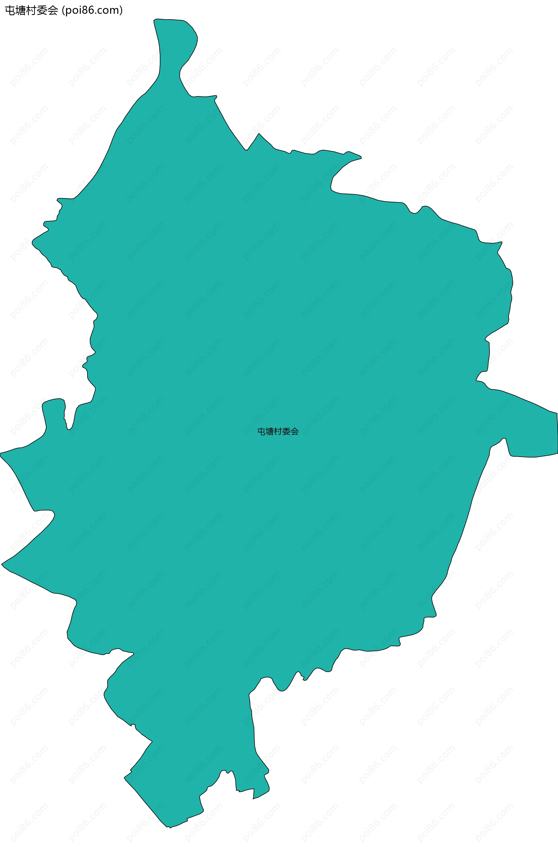 屯塘村委会边界地图