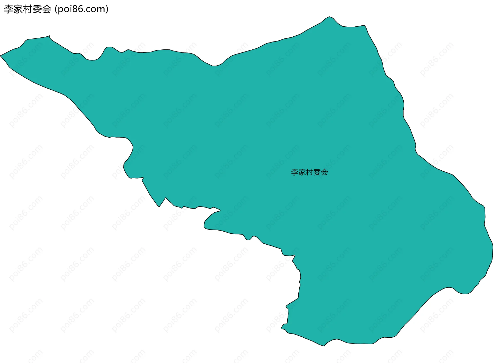 李家村委会边界地图