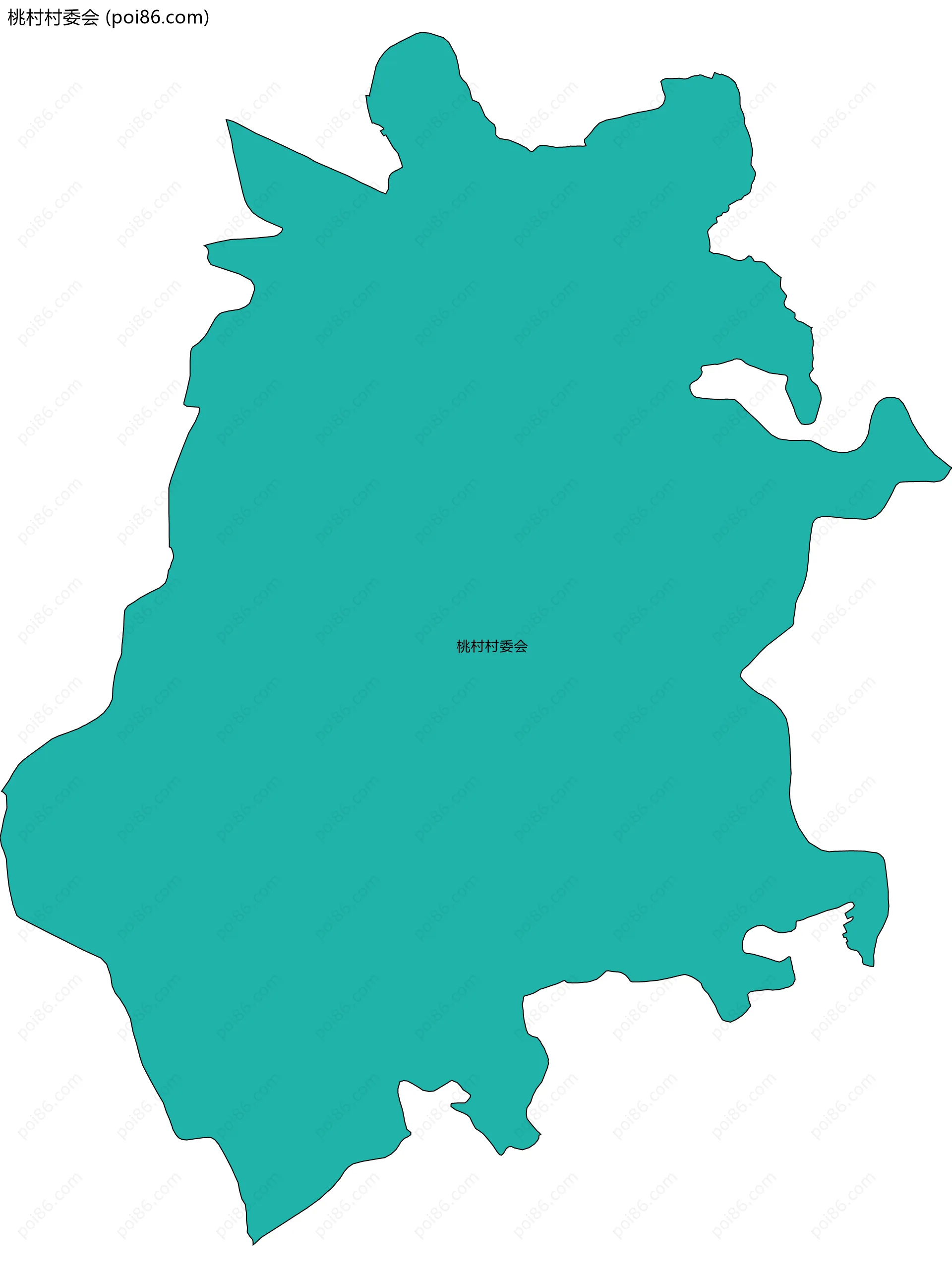 桃村村委会边界地图