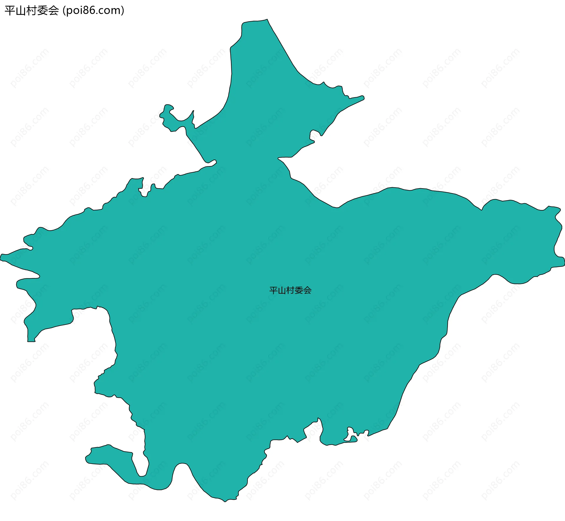 平山村委会边界地图