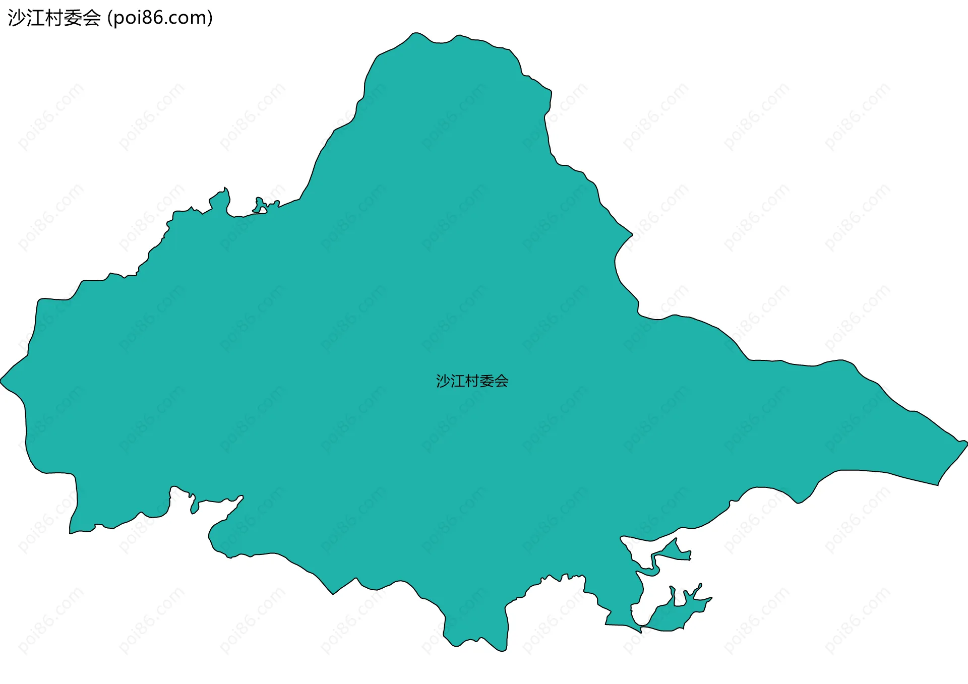 沙江村委会边界地图