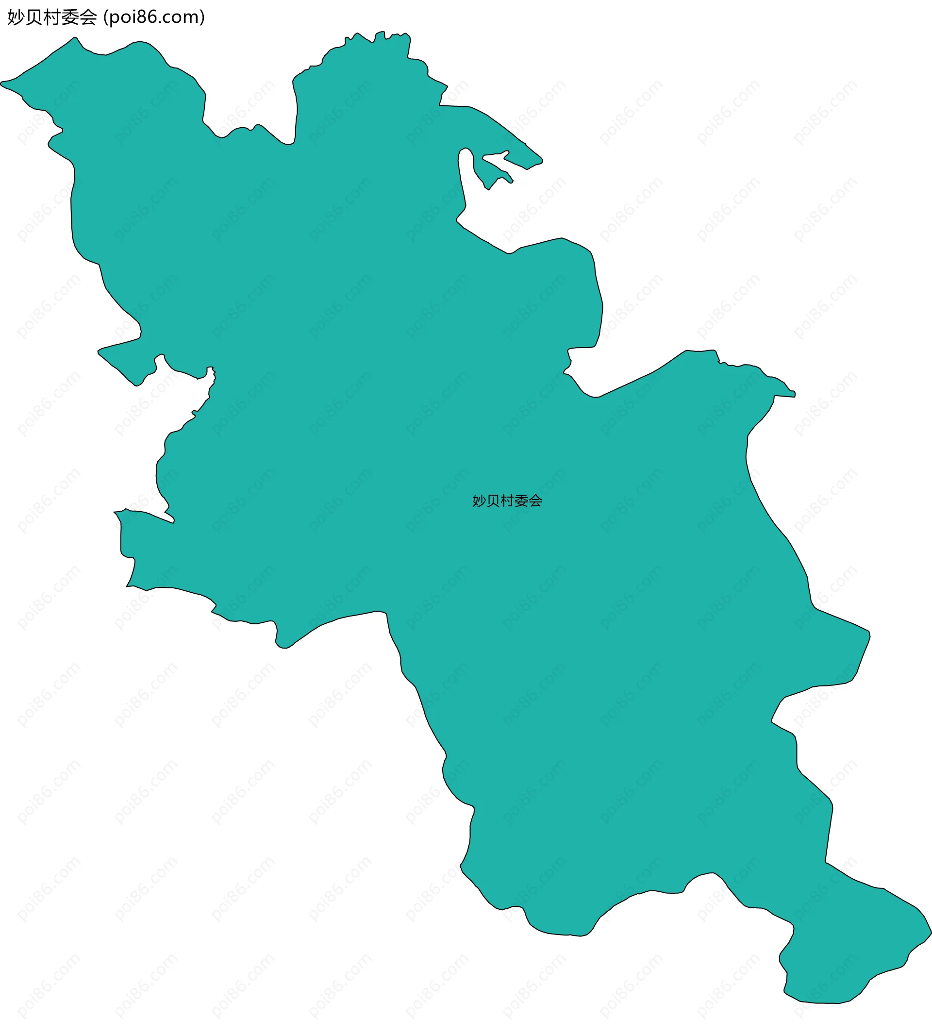 妙贝村委会边界地图