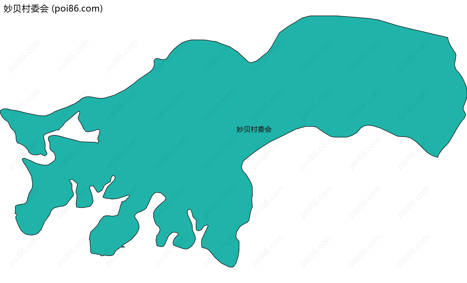 妙贝村委会边界地图