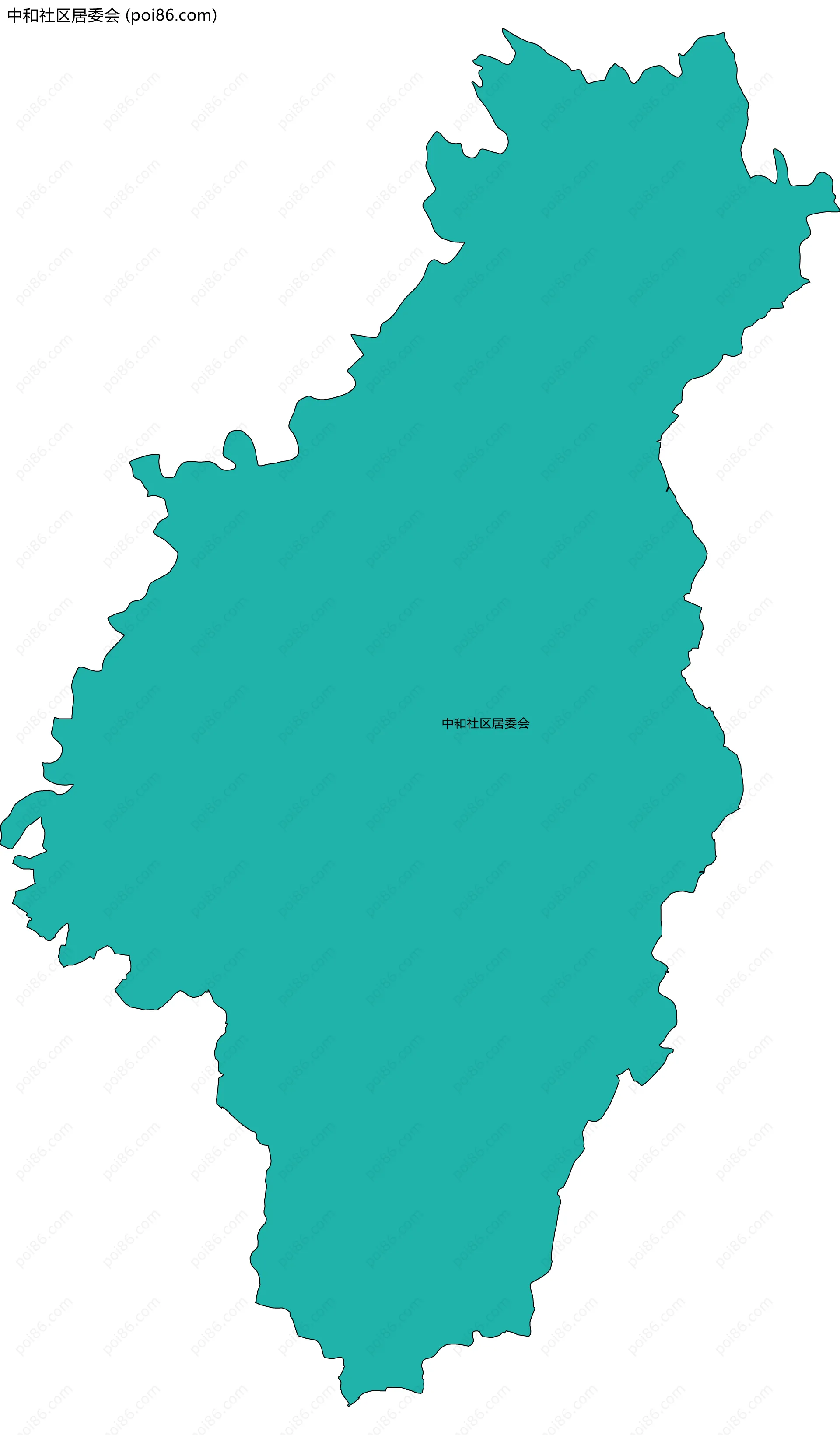 中和社区居委会边界地图