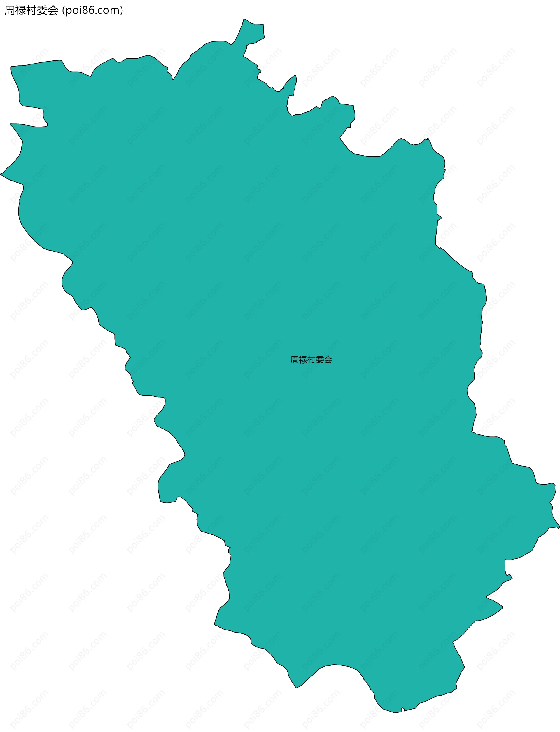 周禄村委会边界地图