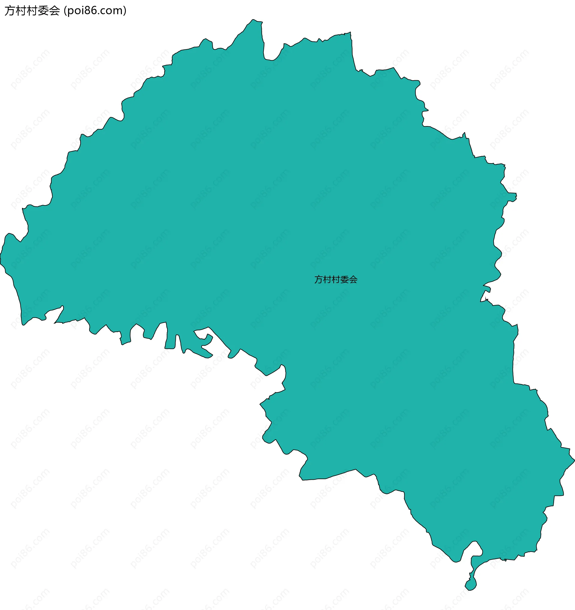 方村村委会边界地图