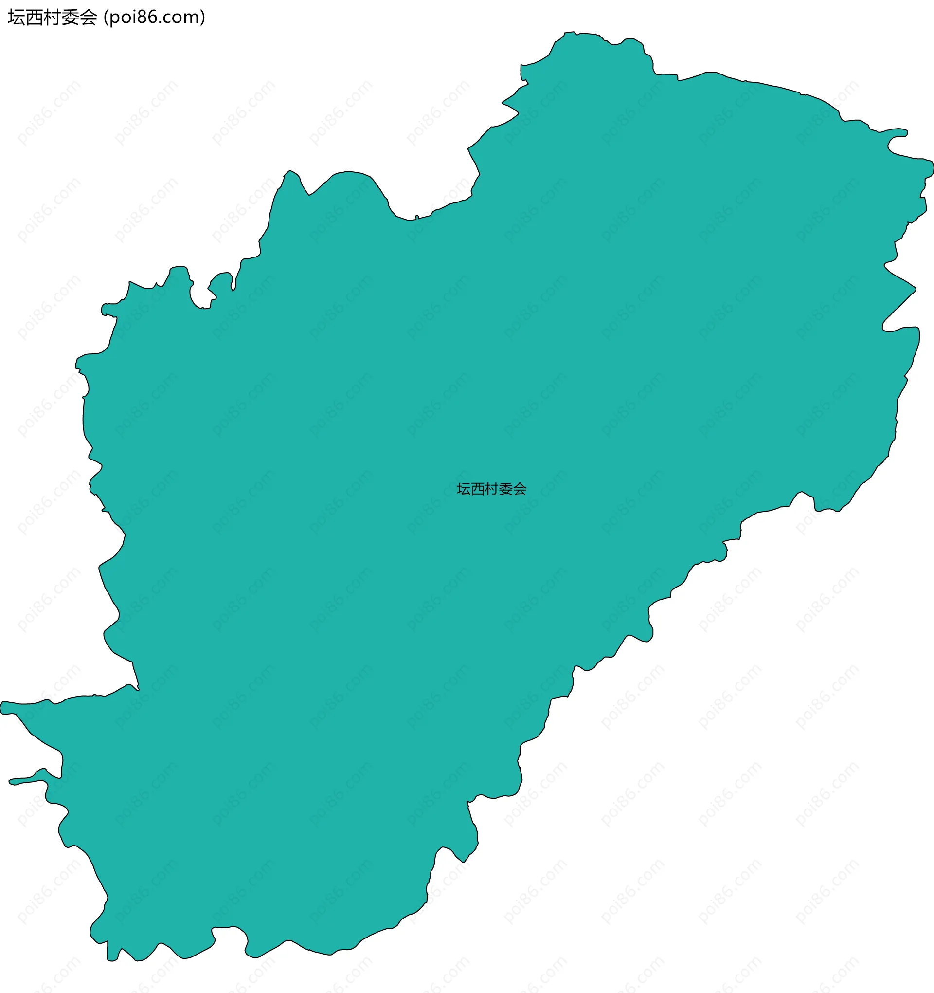 坛西村委会边界地图