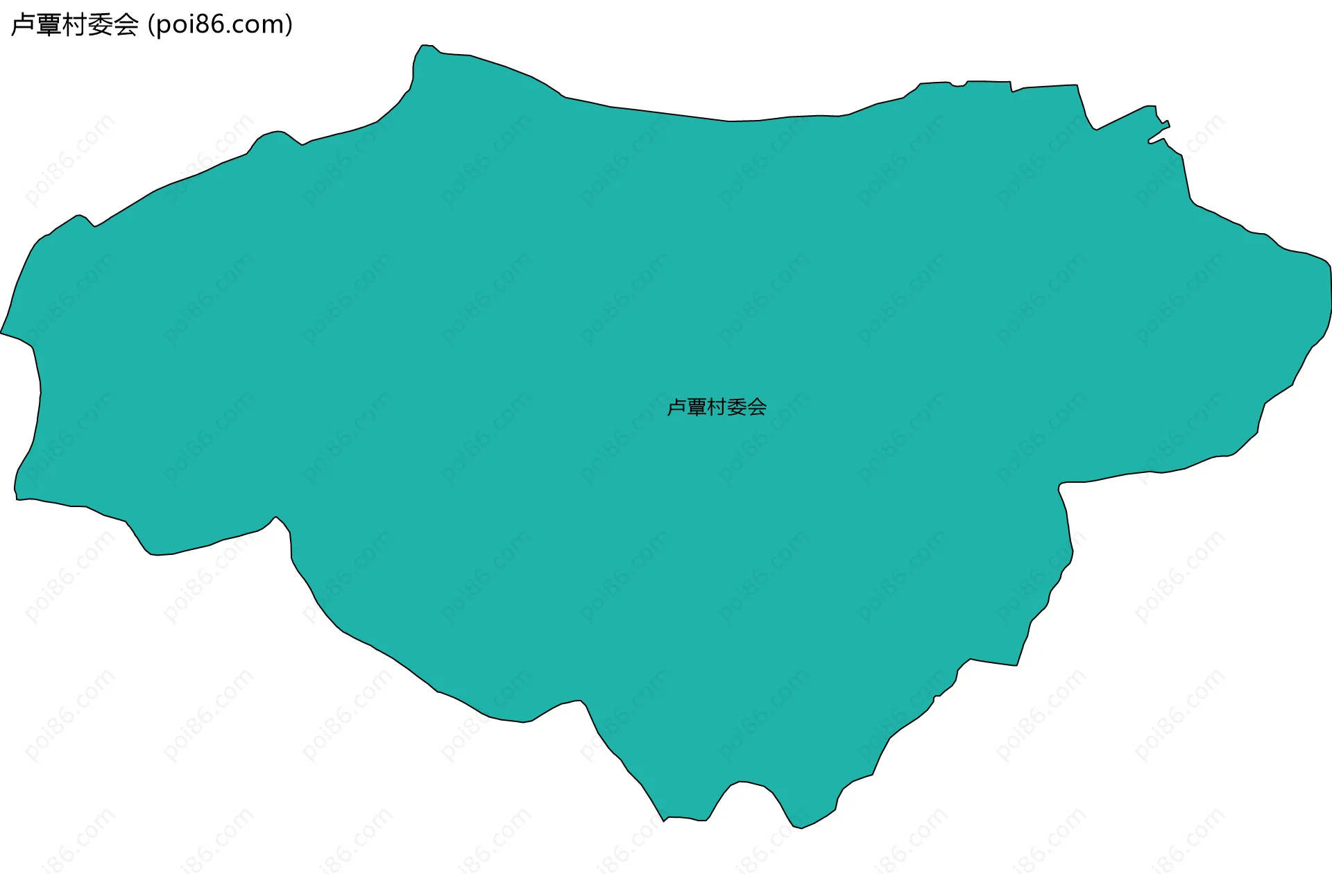卢覃村委会边界地图