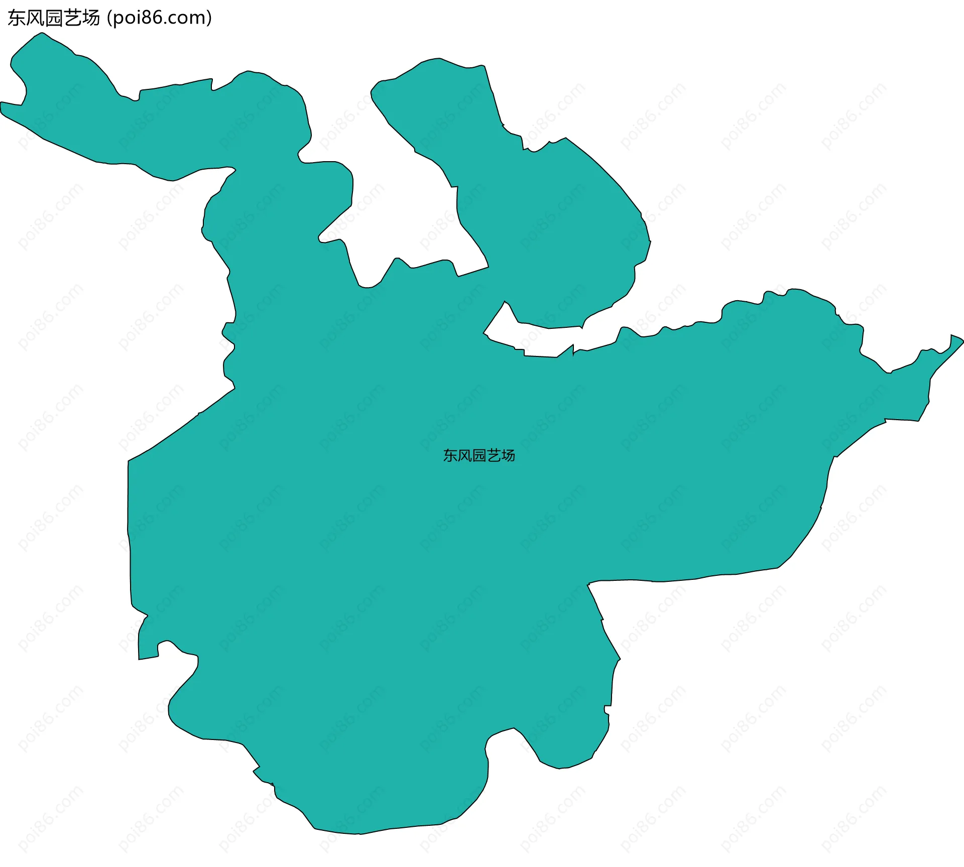 东风园艺场边界地图