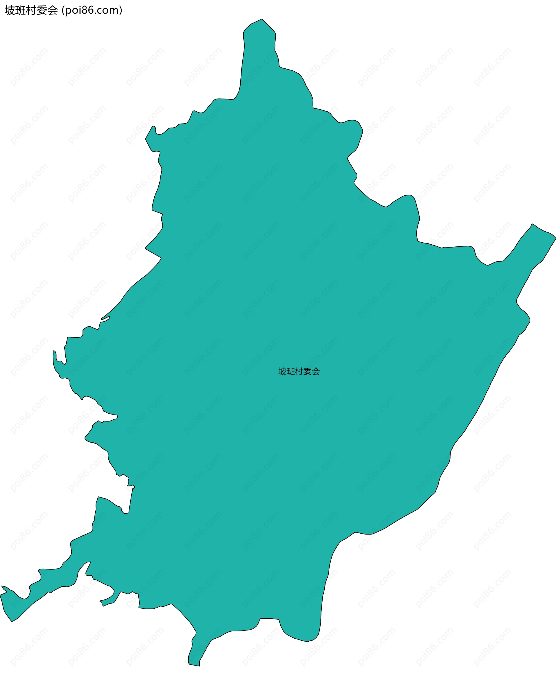 坡班村委会边界地图