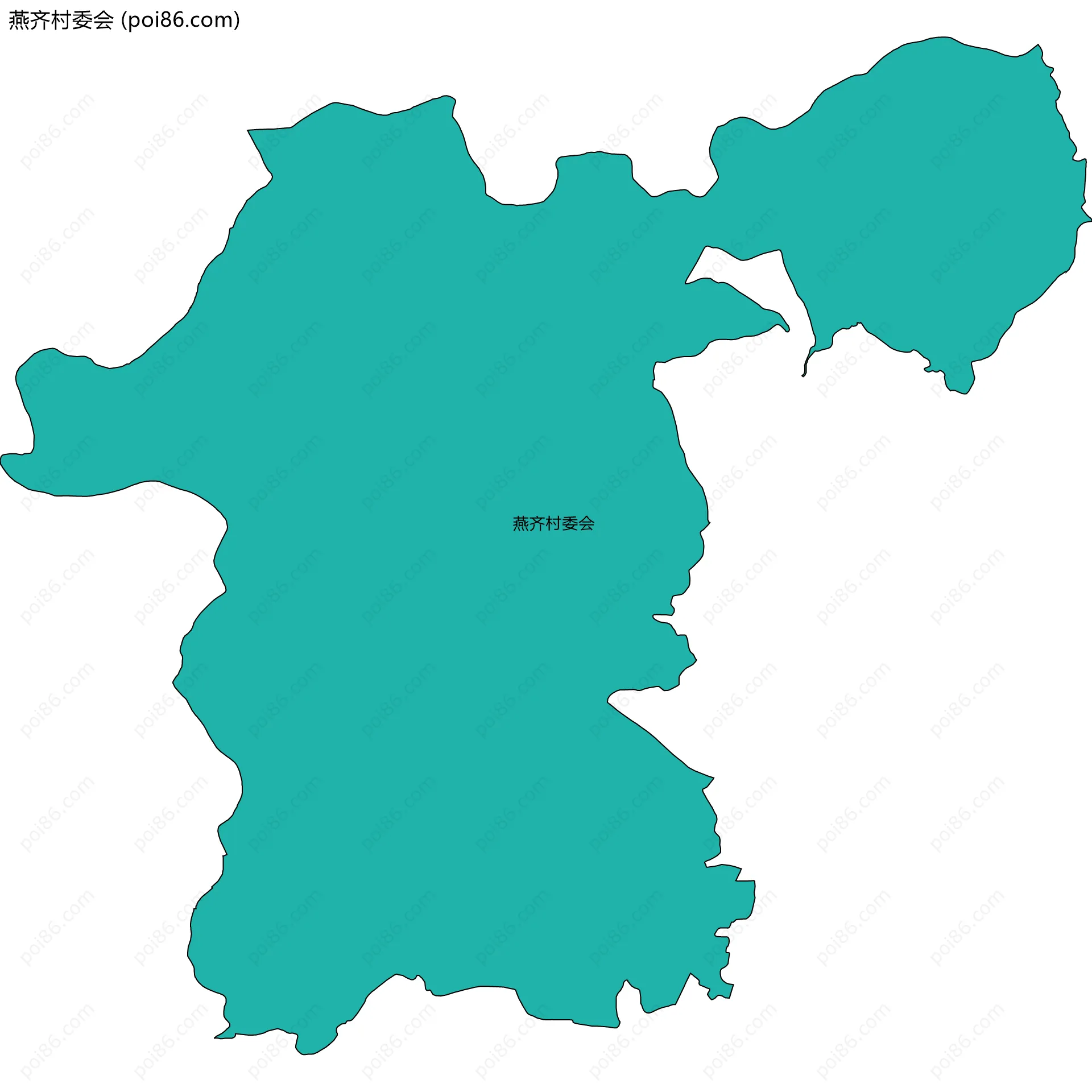 燕齐村委会边界地图