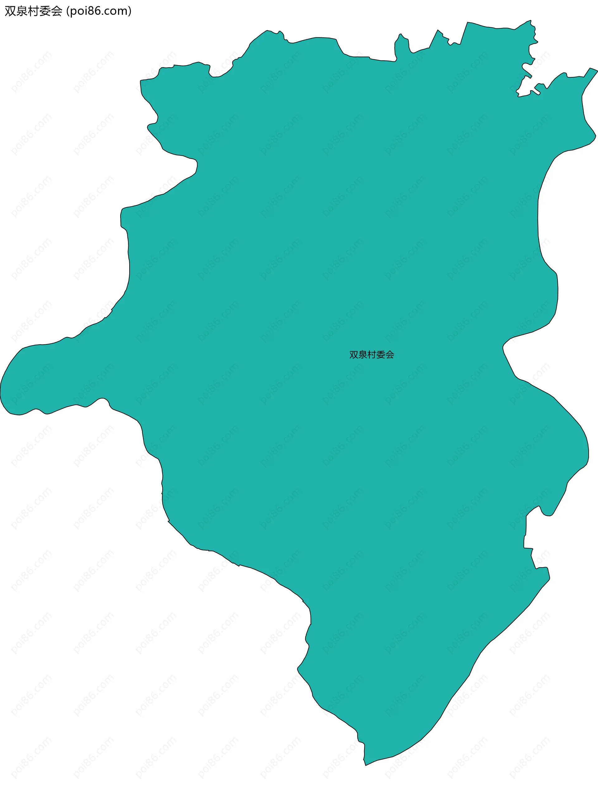双泉村委会边界地图