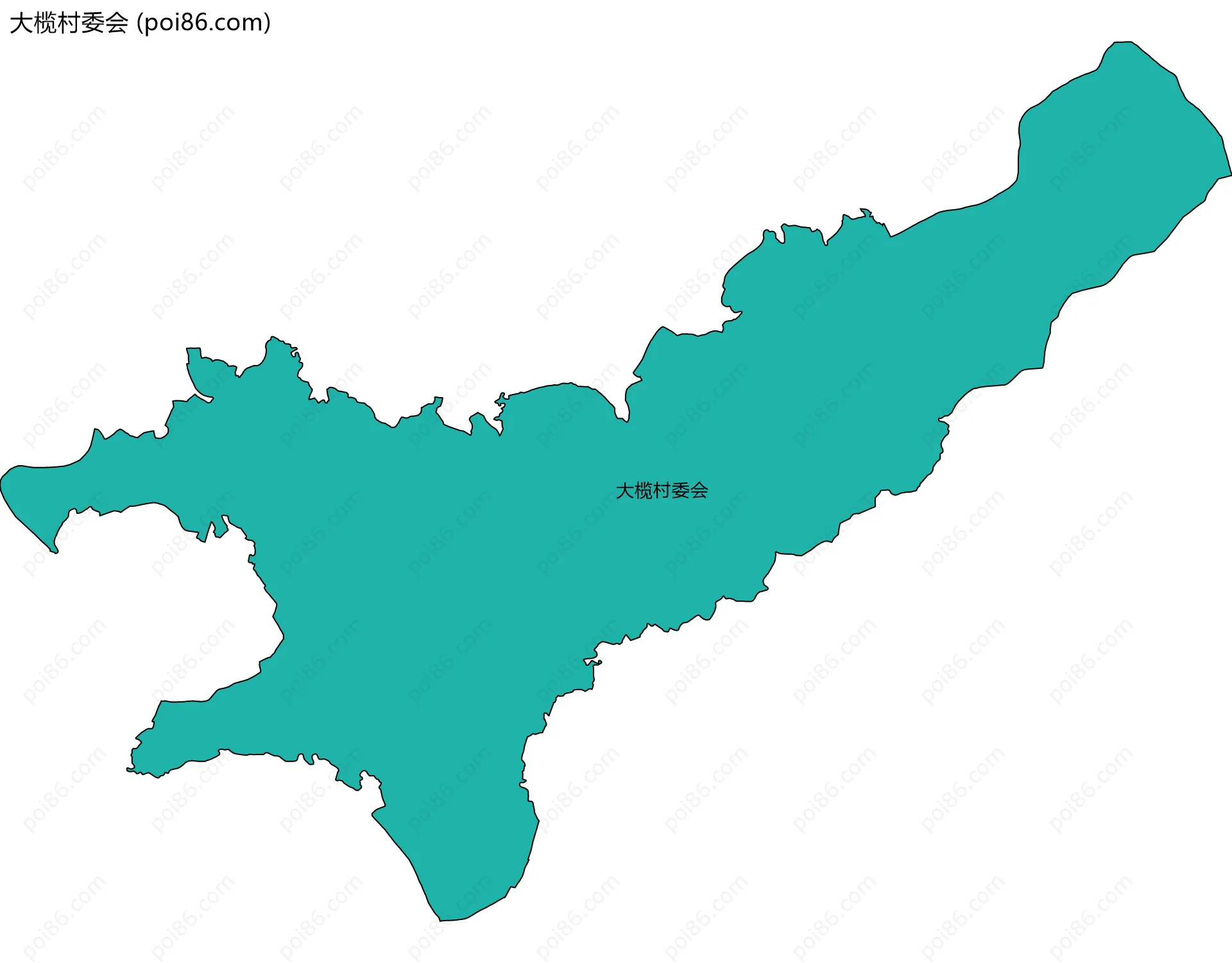 大榄村委会边界地图