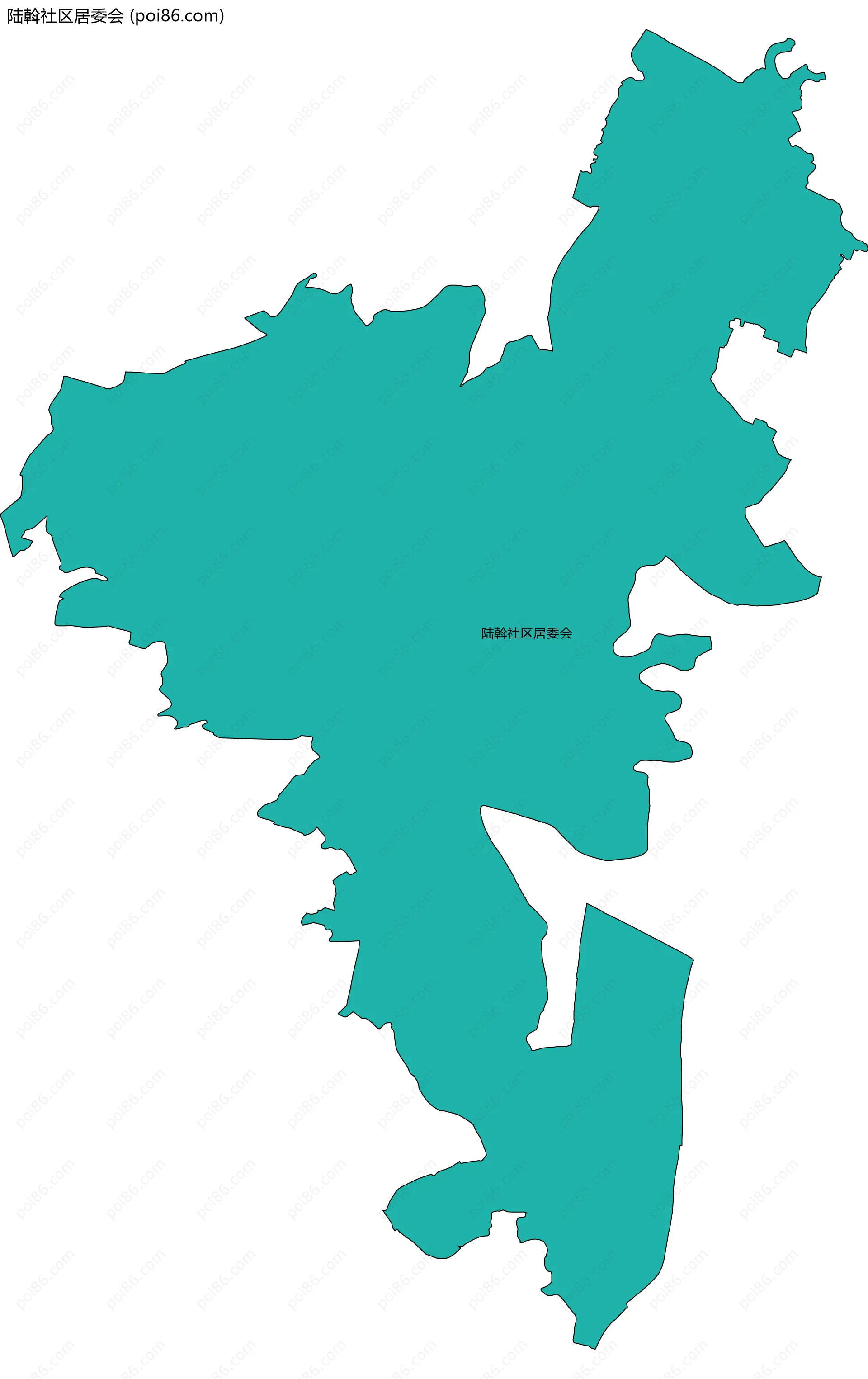 陆斡社区居委会边界地图