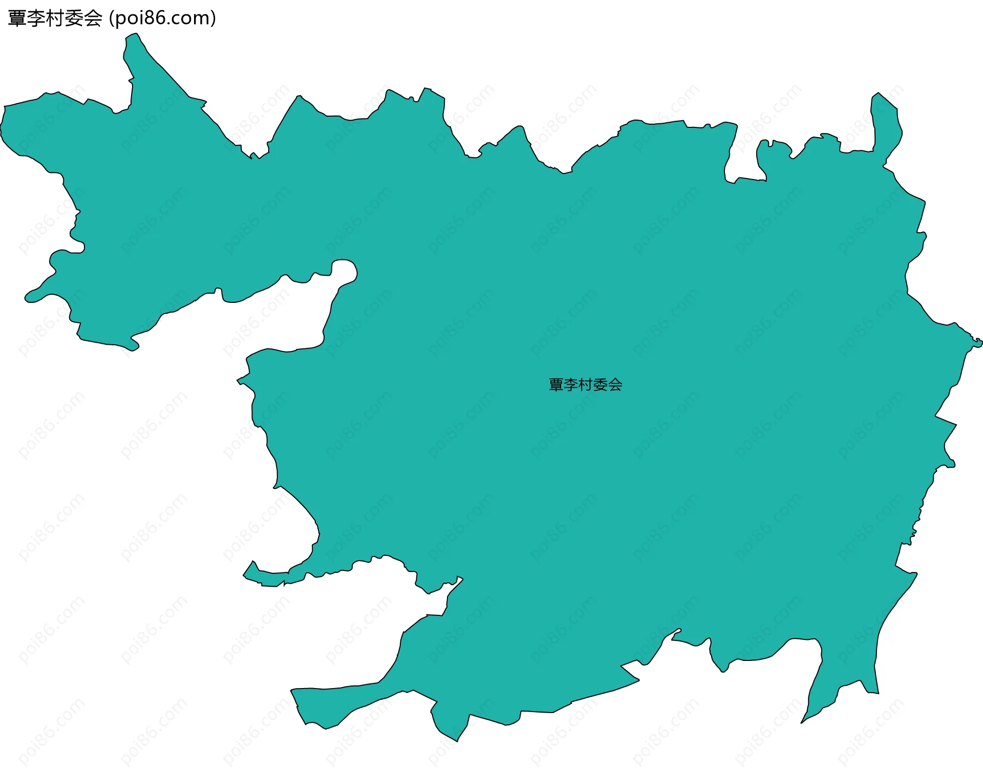 覃李村委会边界地图